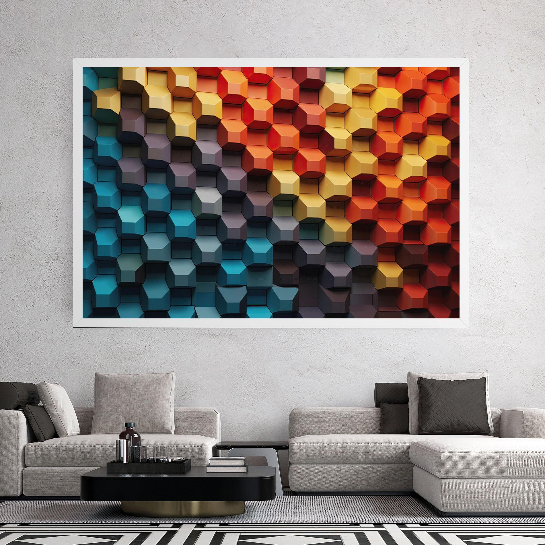 Vászonkép 3d Sqare Mix mockup 2