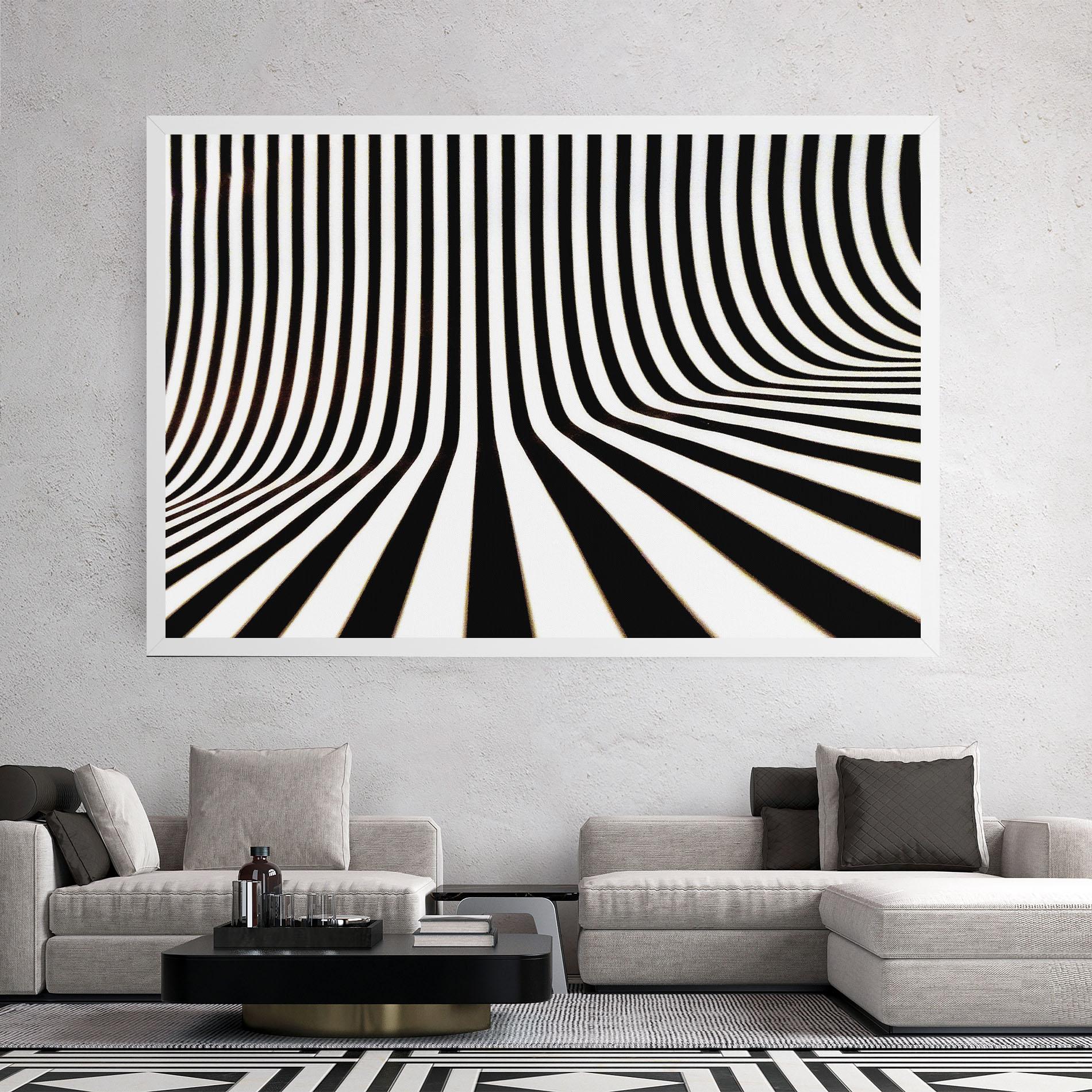 Vászonkép Black And White Illusion mockup 2
