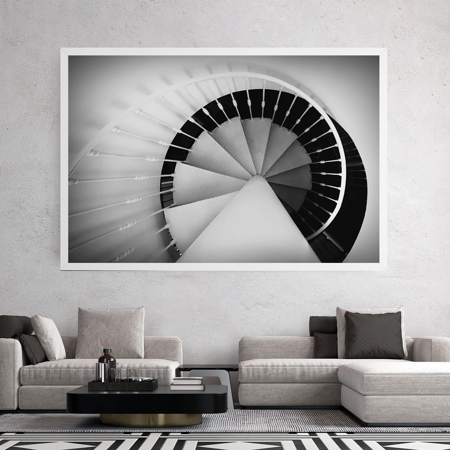 Vászonkép Black Circle Stairs mockup 2