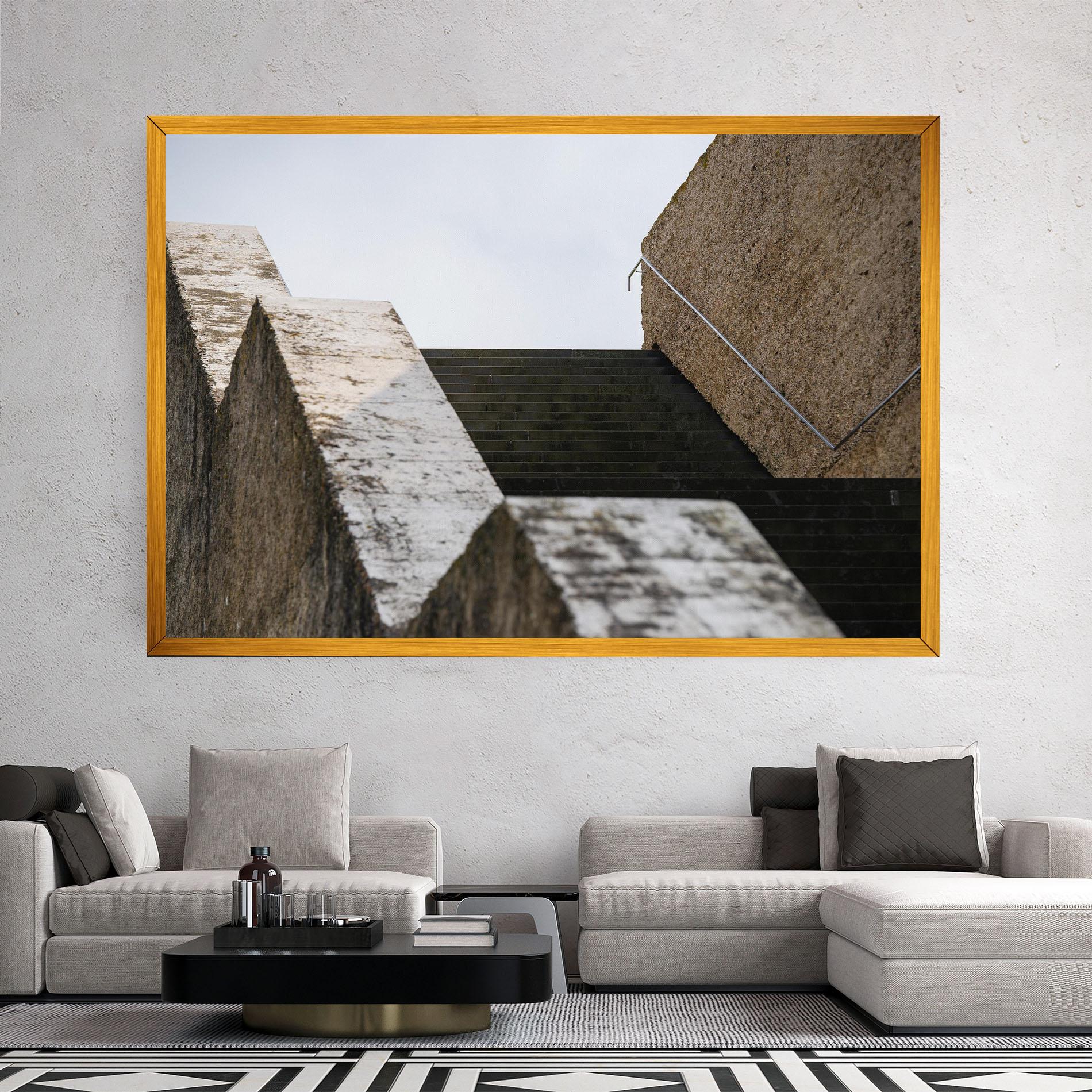 Vászonkép Black Stairs mockup 2