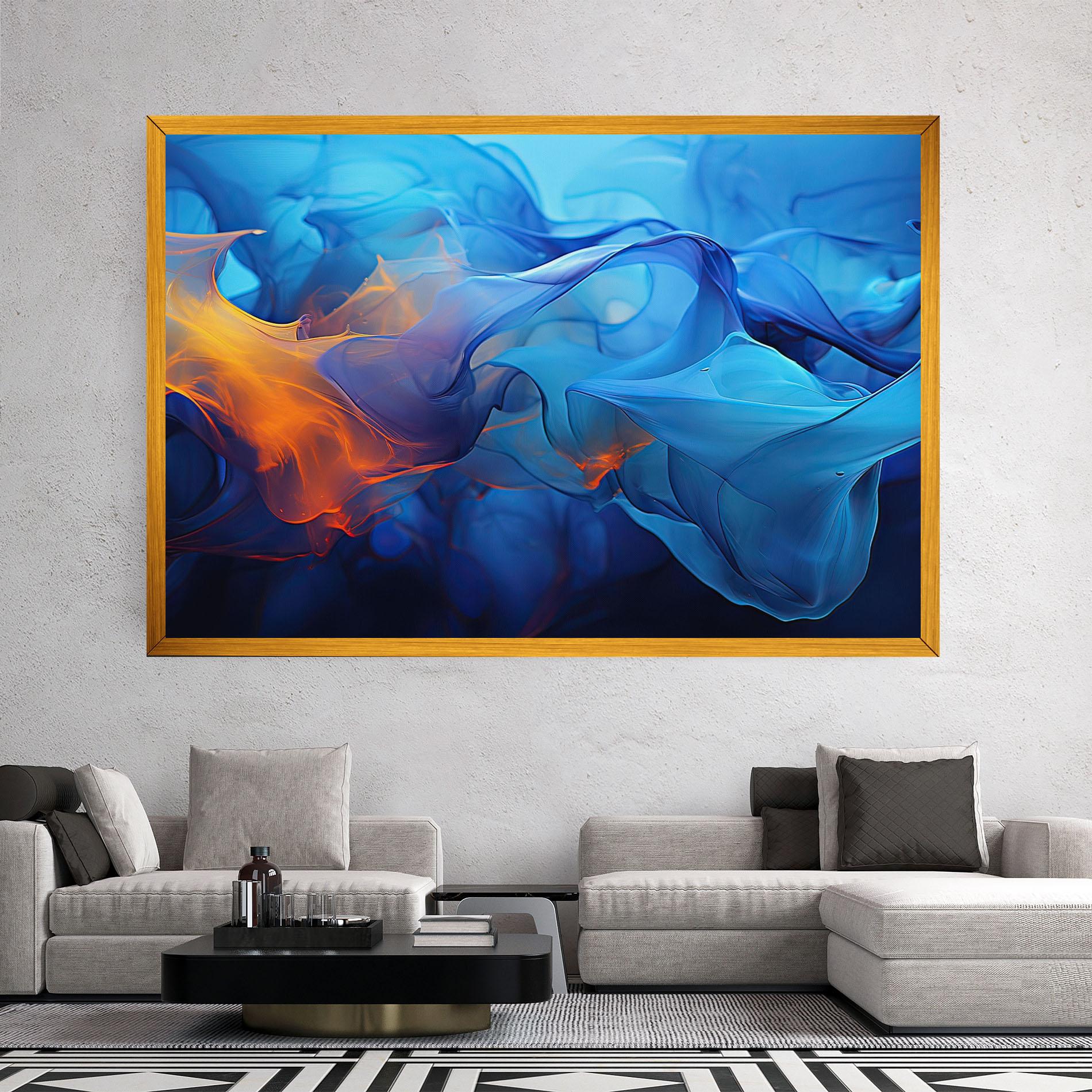 Vászonkép Blue Orange Floating mockup 2