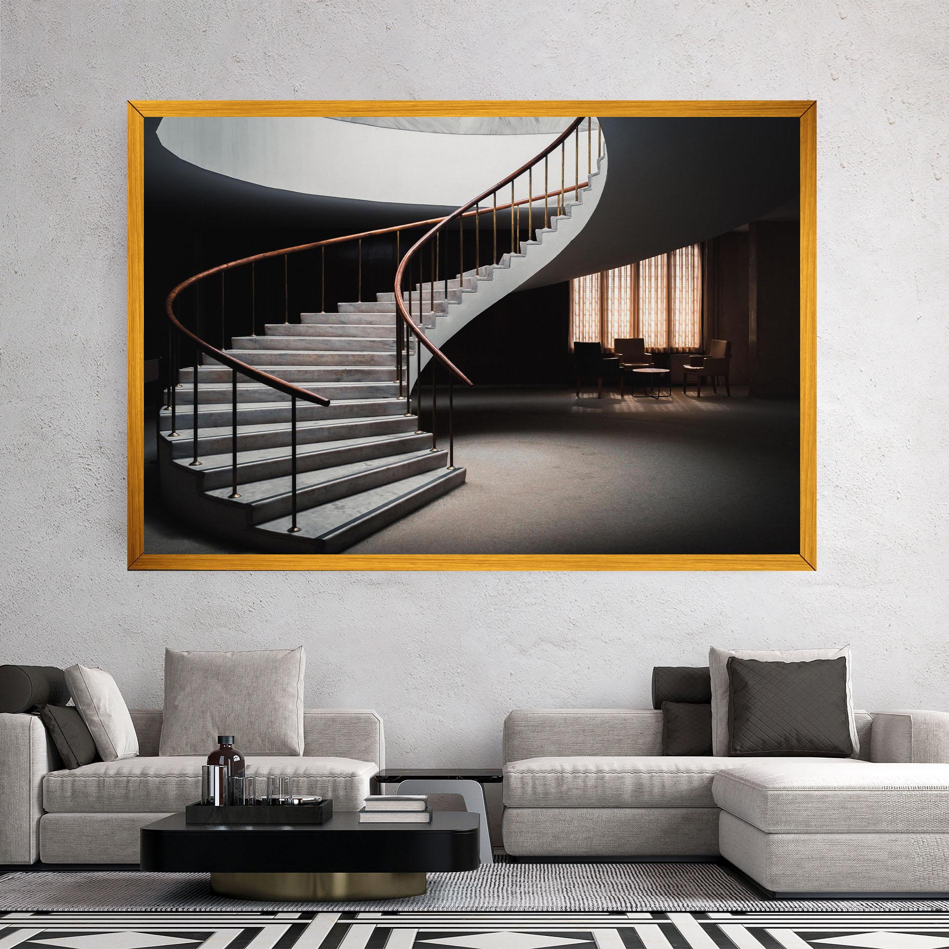 Vászonkép Dark Room Stairs mockup 2