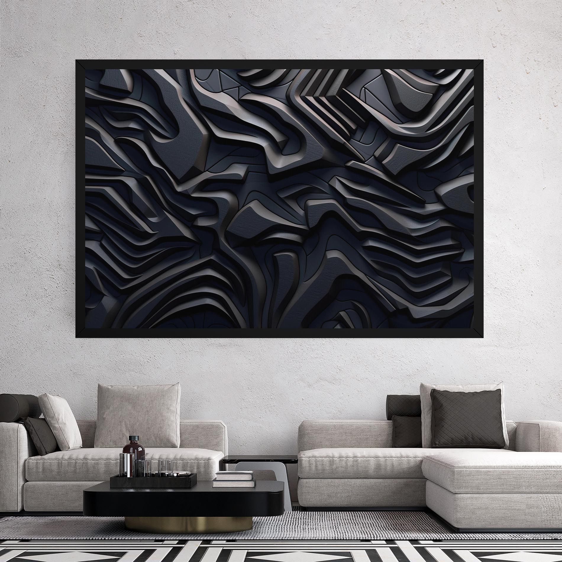 Black 3d Lines mockup 2