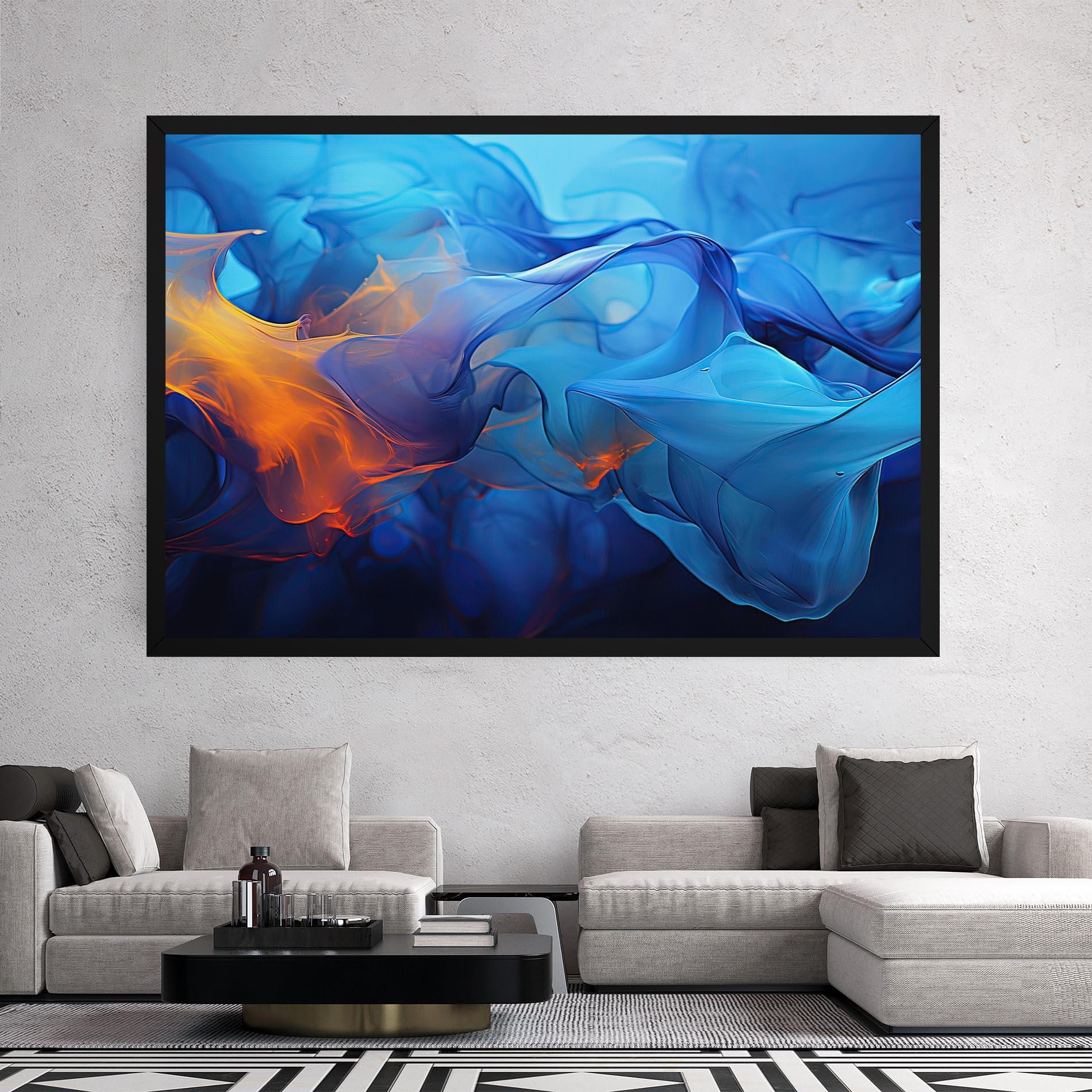 Vászonkép Blue Orange Floating mockup 2