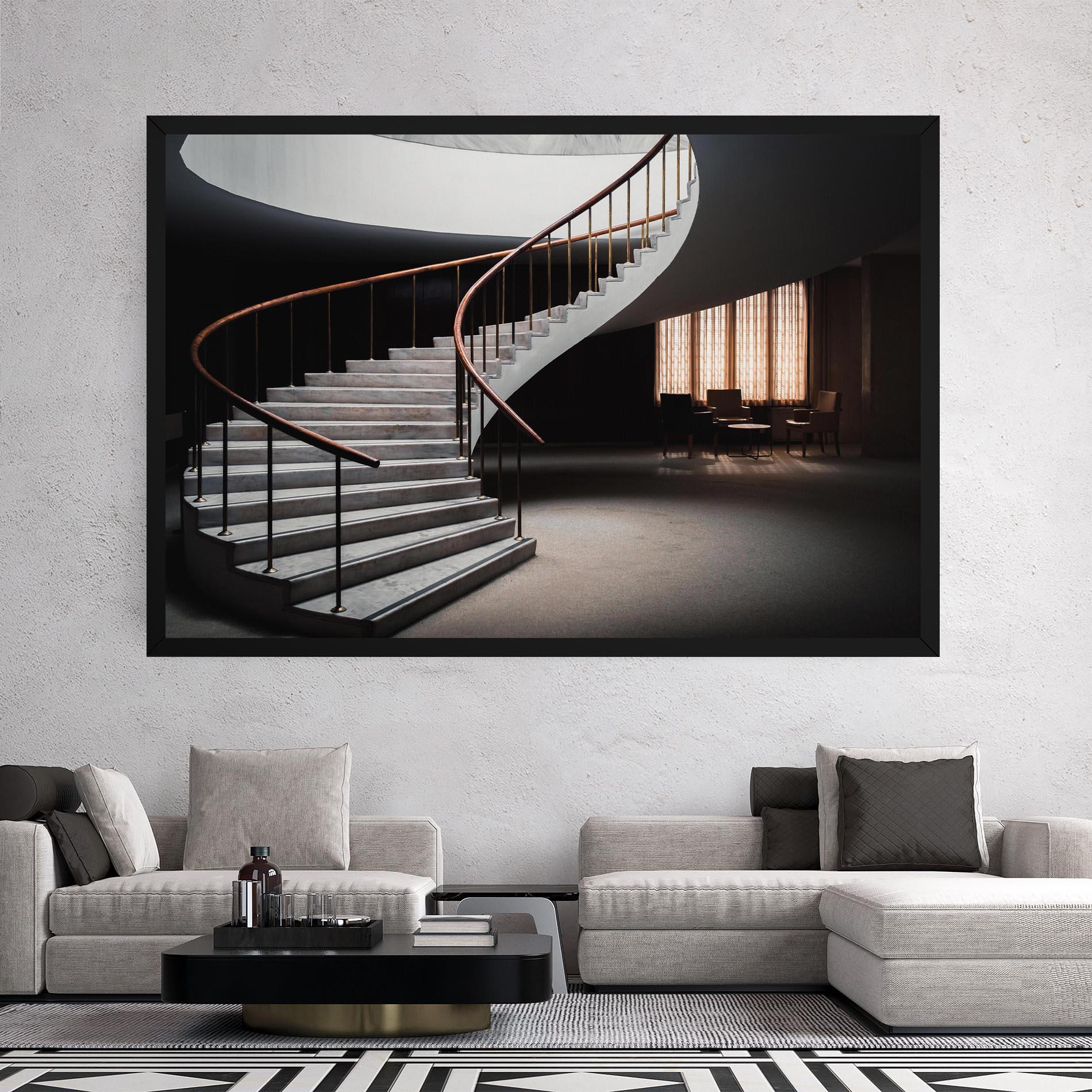 Vászonkép Dark Room Stairs mockup 2
