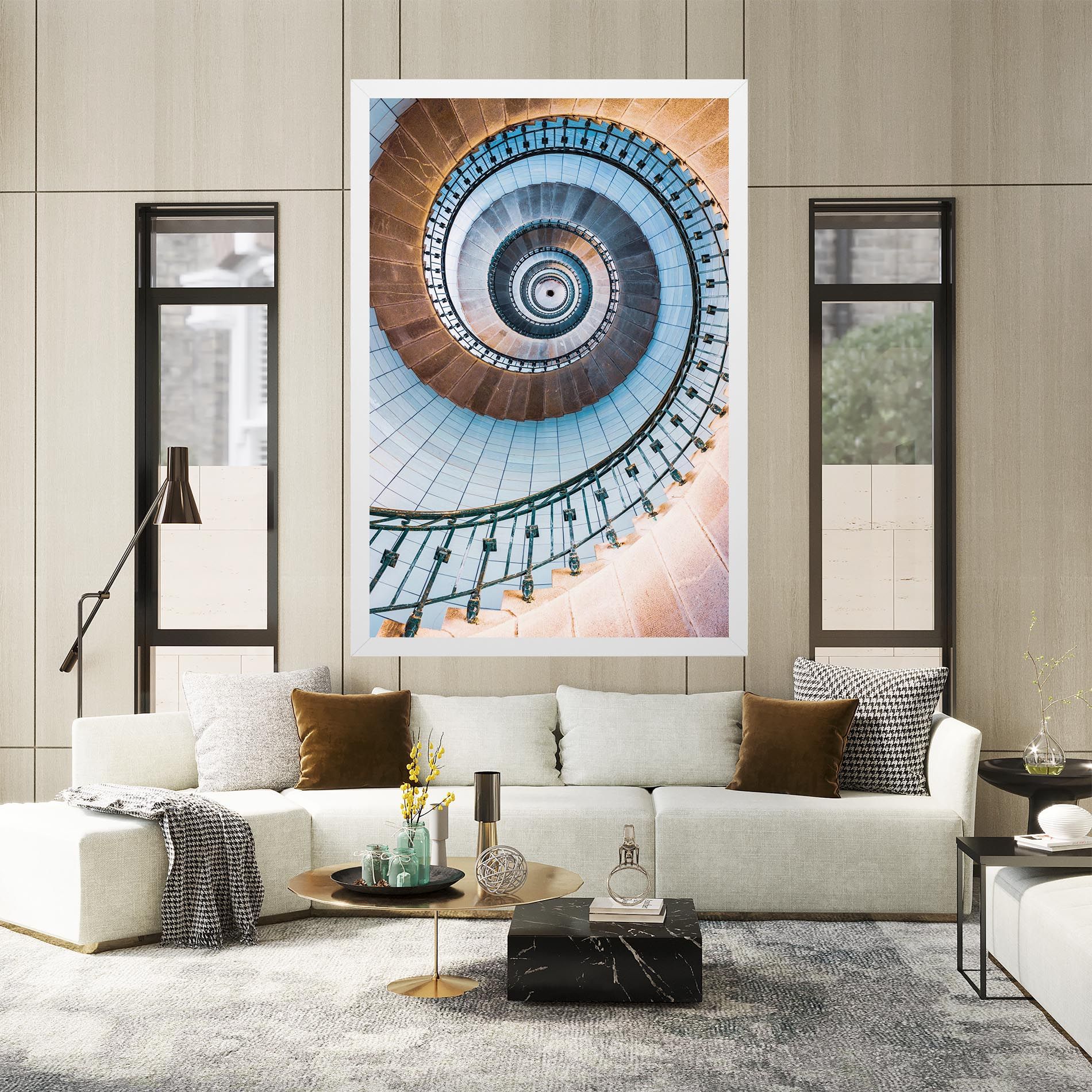 Blue Opaline Stairs mockup 2