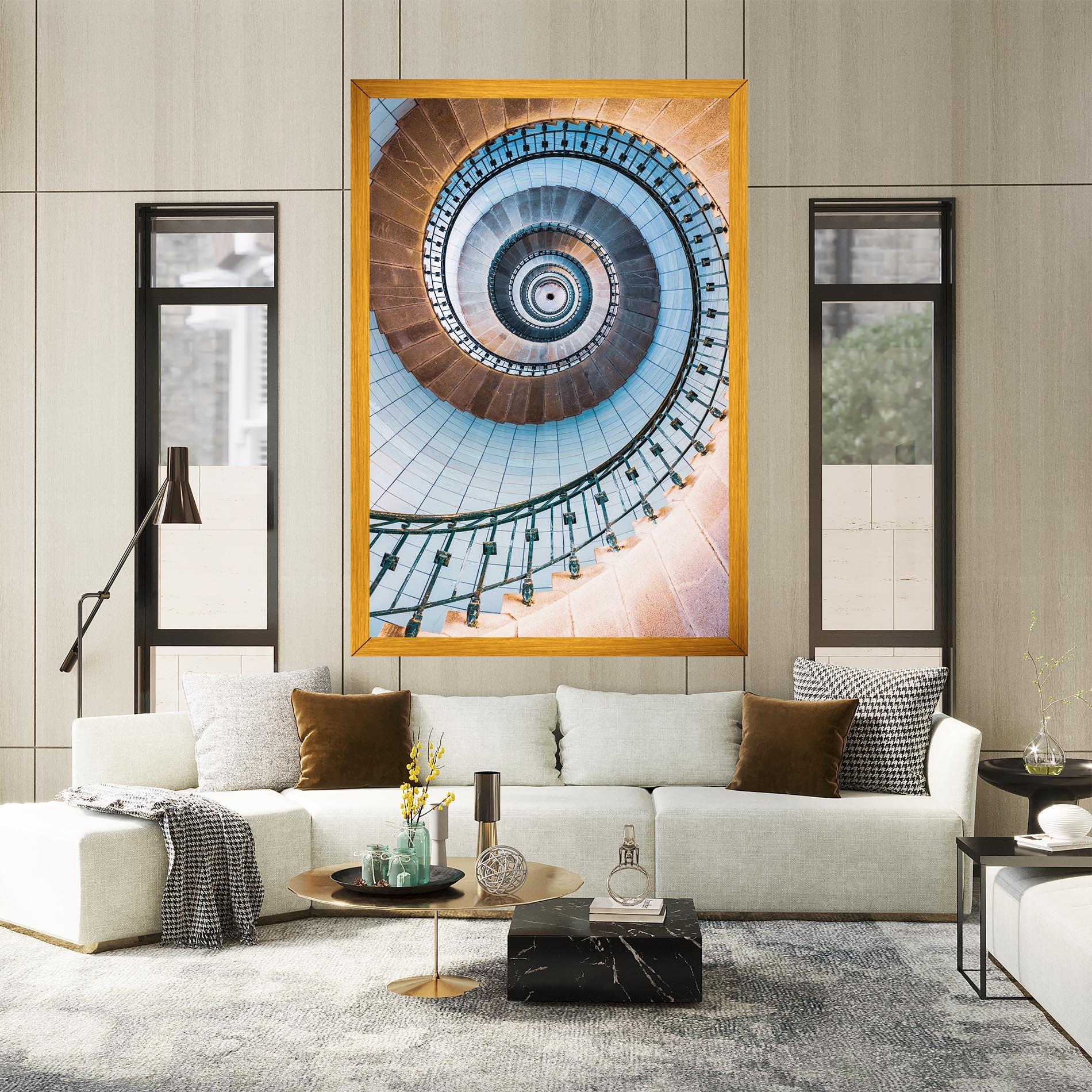 Vászonkép Blue Opaline Stairs mockup 2