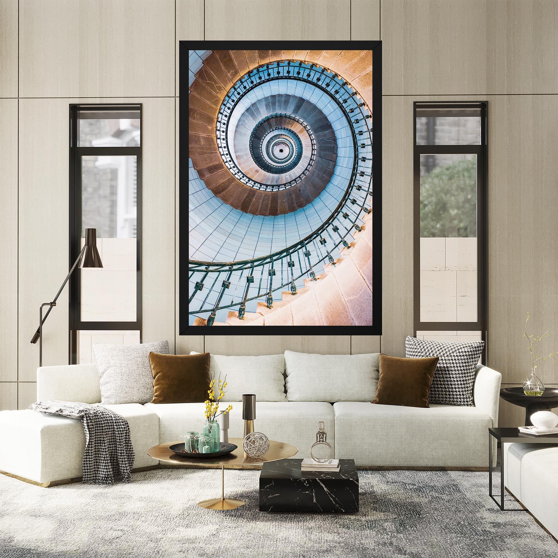 Blue Opaline Stairs mockup 2