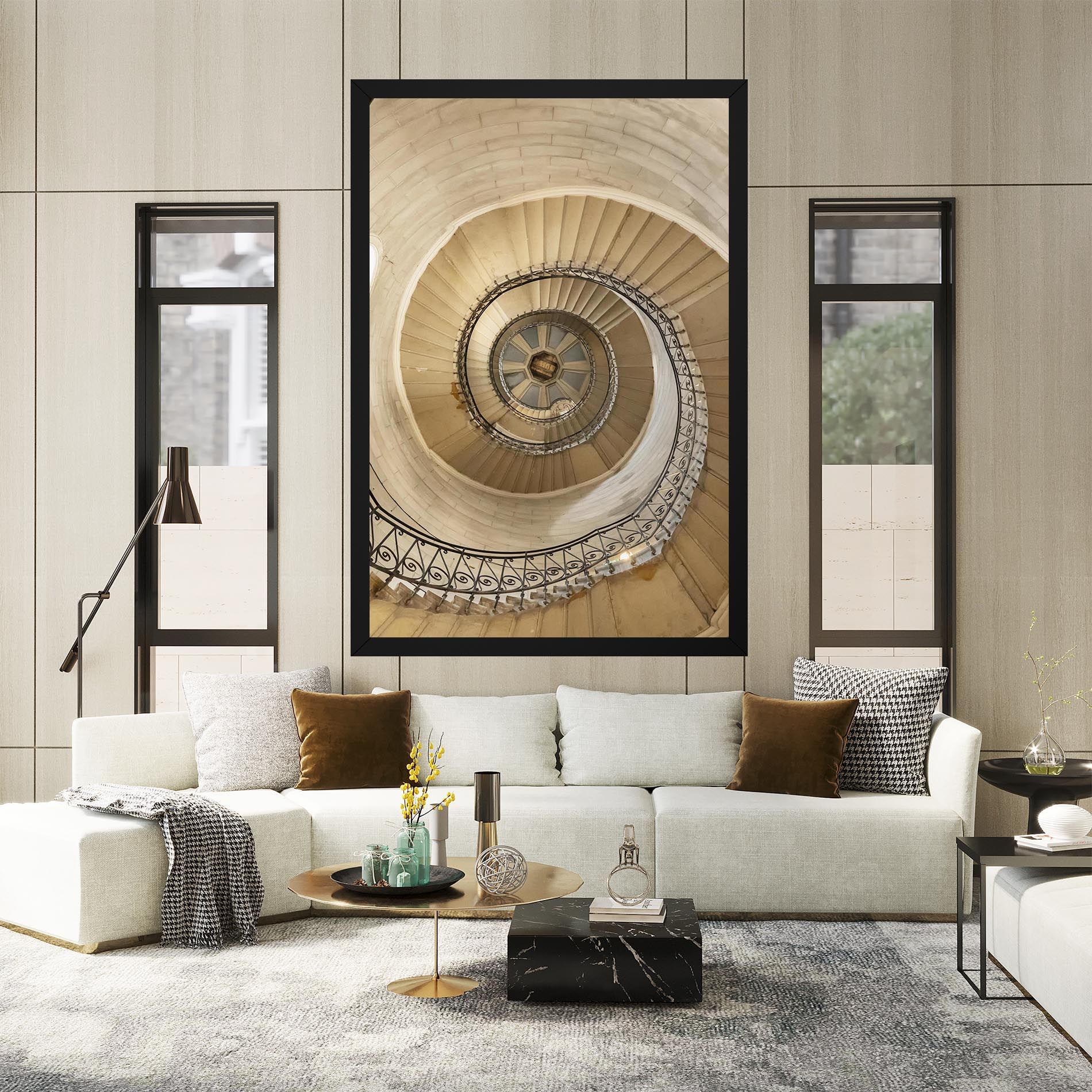 Cream Down Stairs mockup 2