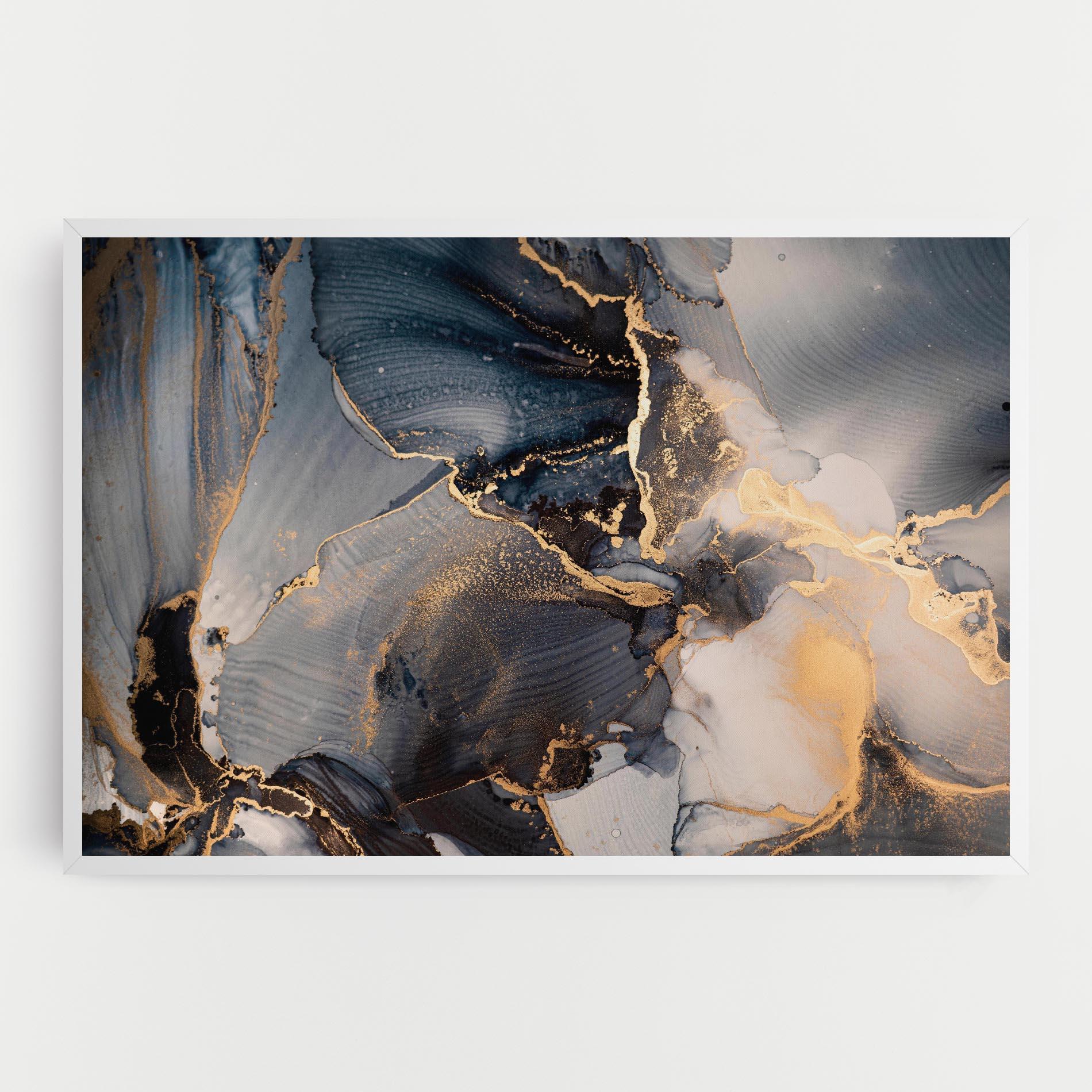 Vászonkép Golden Abstract Marble mockup 0