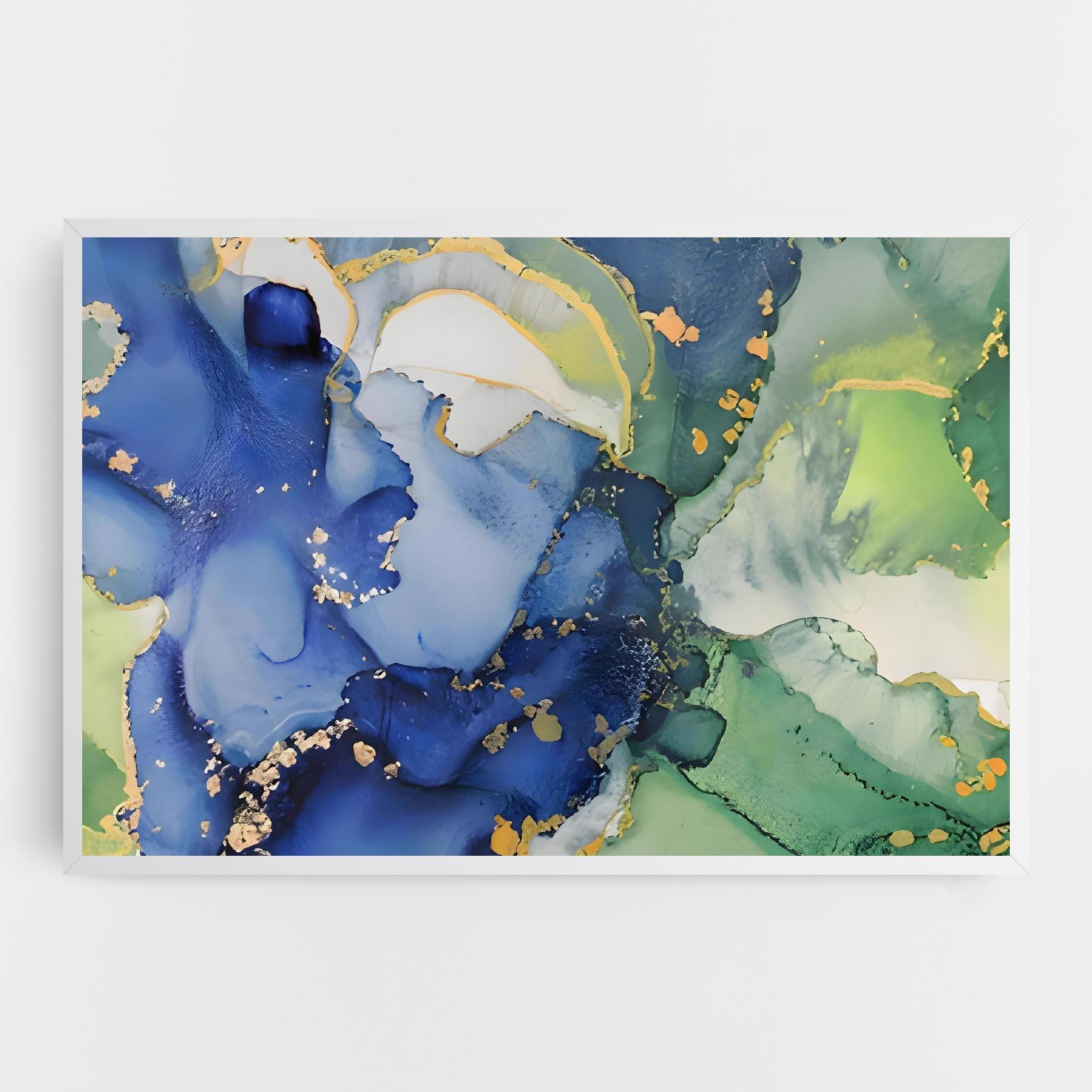 Vászonkép Green Paint Marble mockup 0