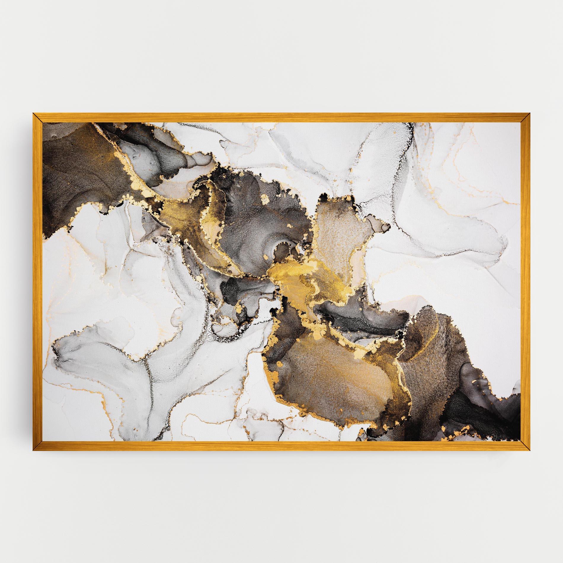 Vászonkép Golden Marble Shades mockup 0