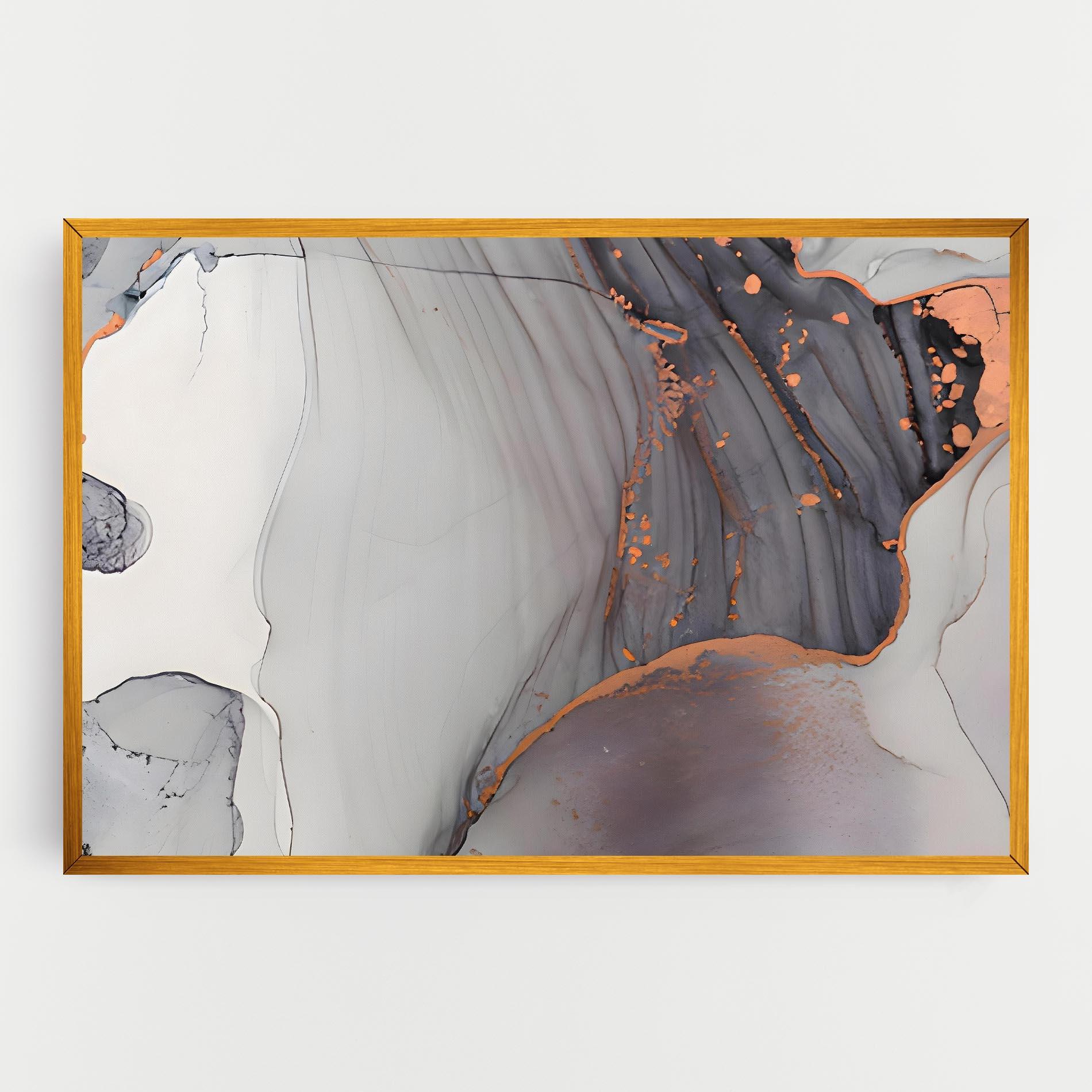 Vászonkép Grey Pink Liquid Marble mockup 0