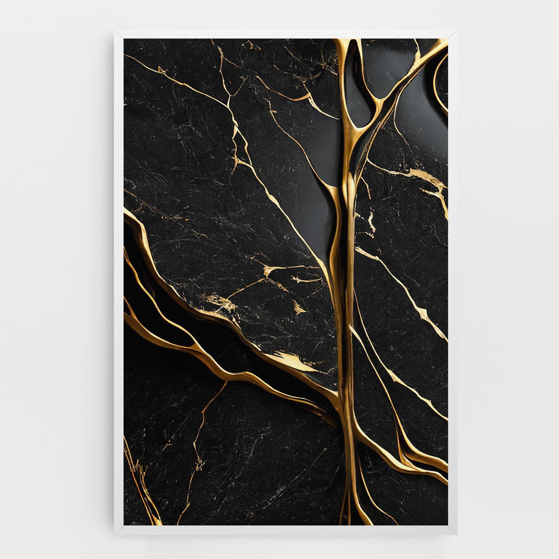 Vászonkép Black Square Marble mockup 0