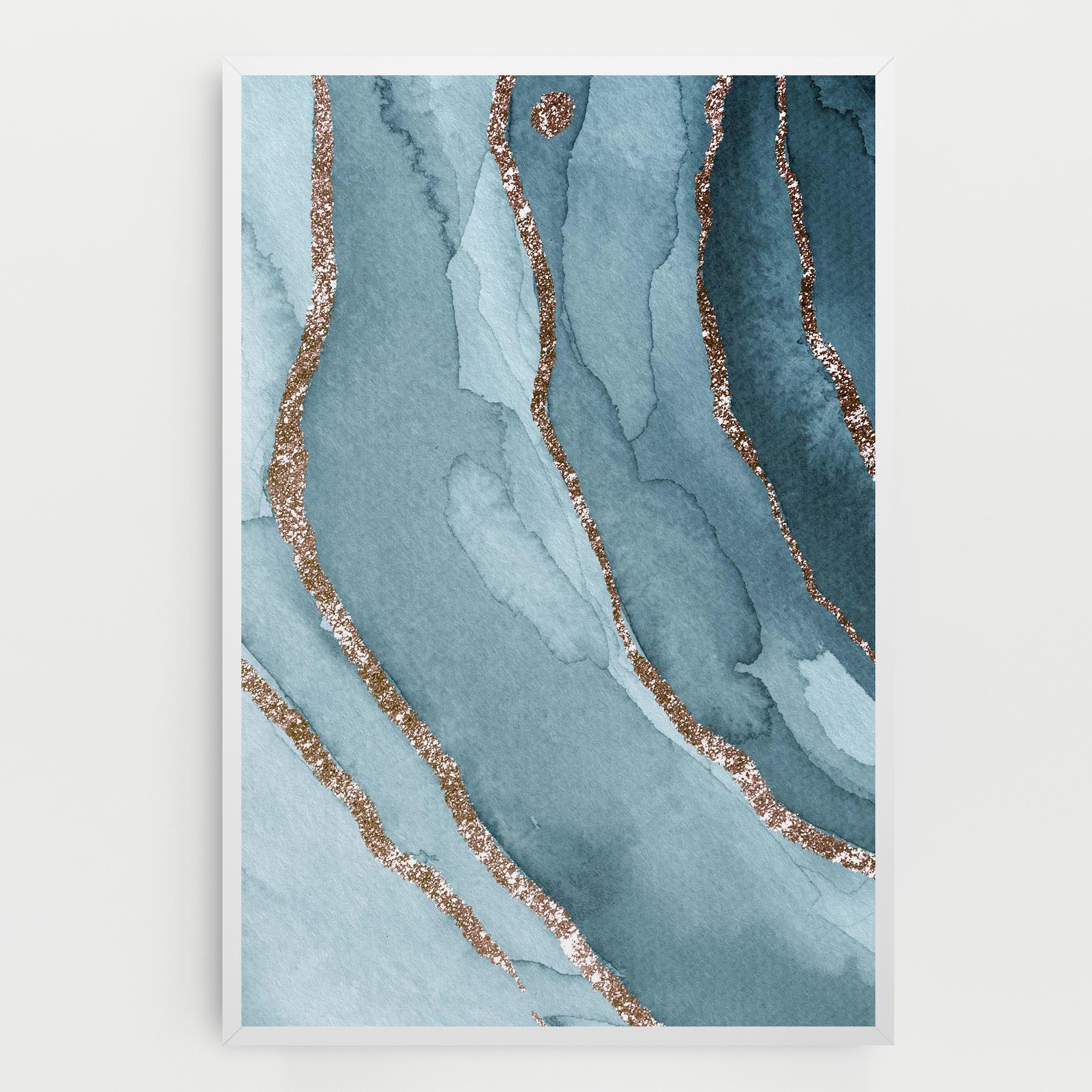 Vászonkép Blue Golden Glitter mockup 0