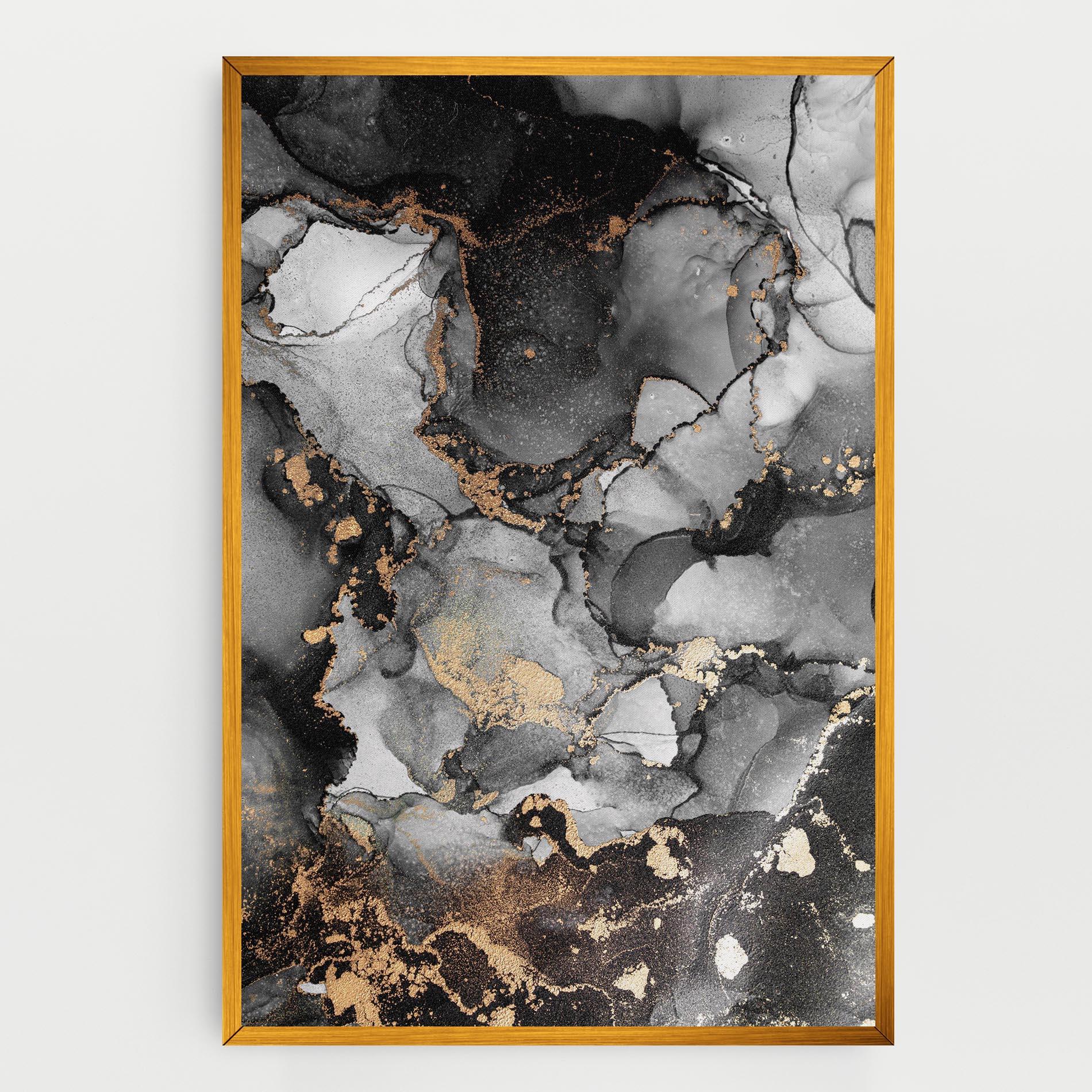 Vászonkép Grey Gold Marble mockup 0