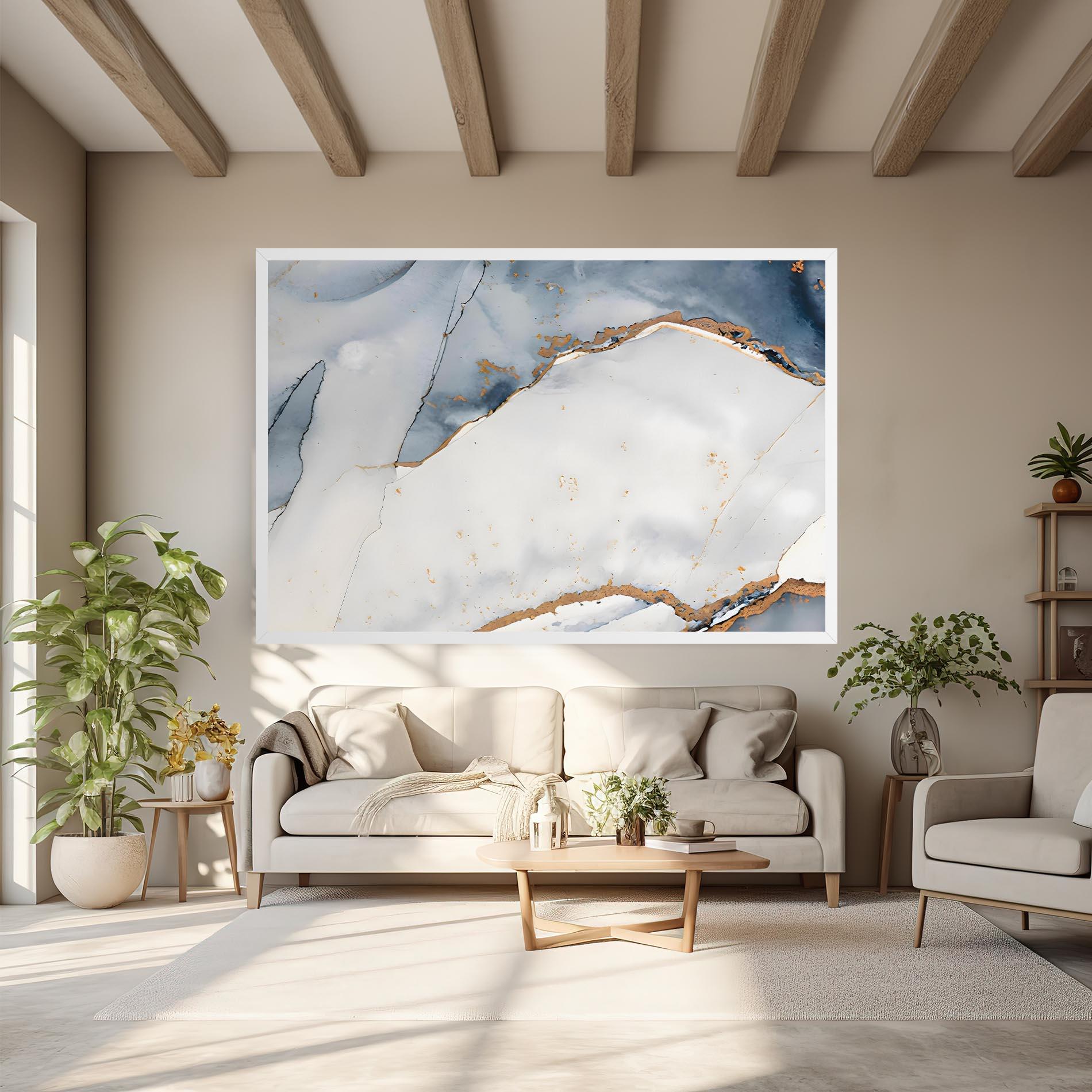 Vászonkép Blue Watercolor mockup 6