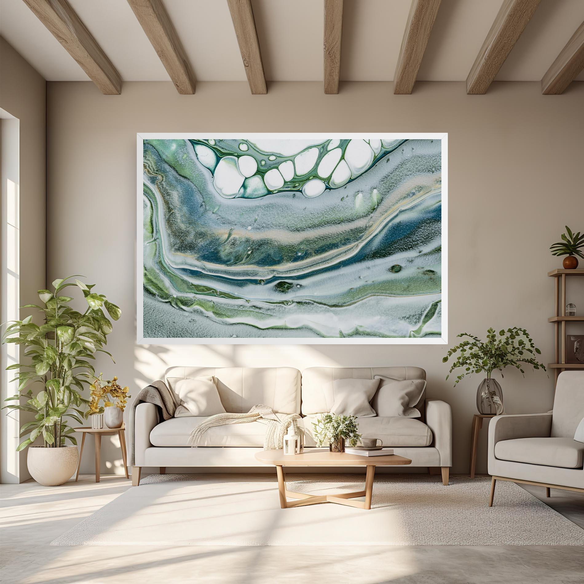 Vászonkép Dark Green Liquid mockup 6