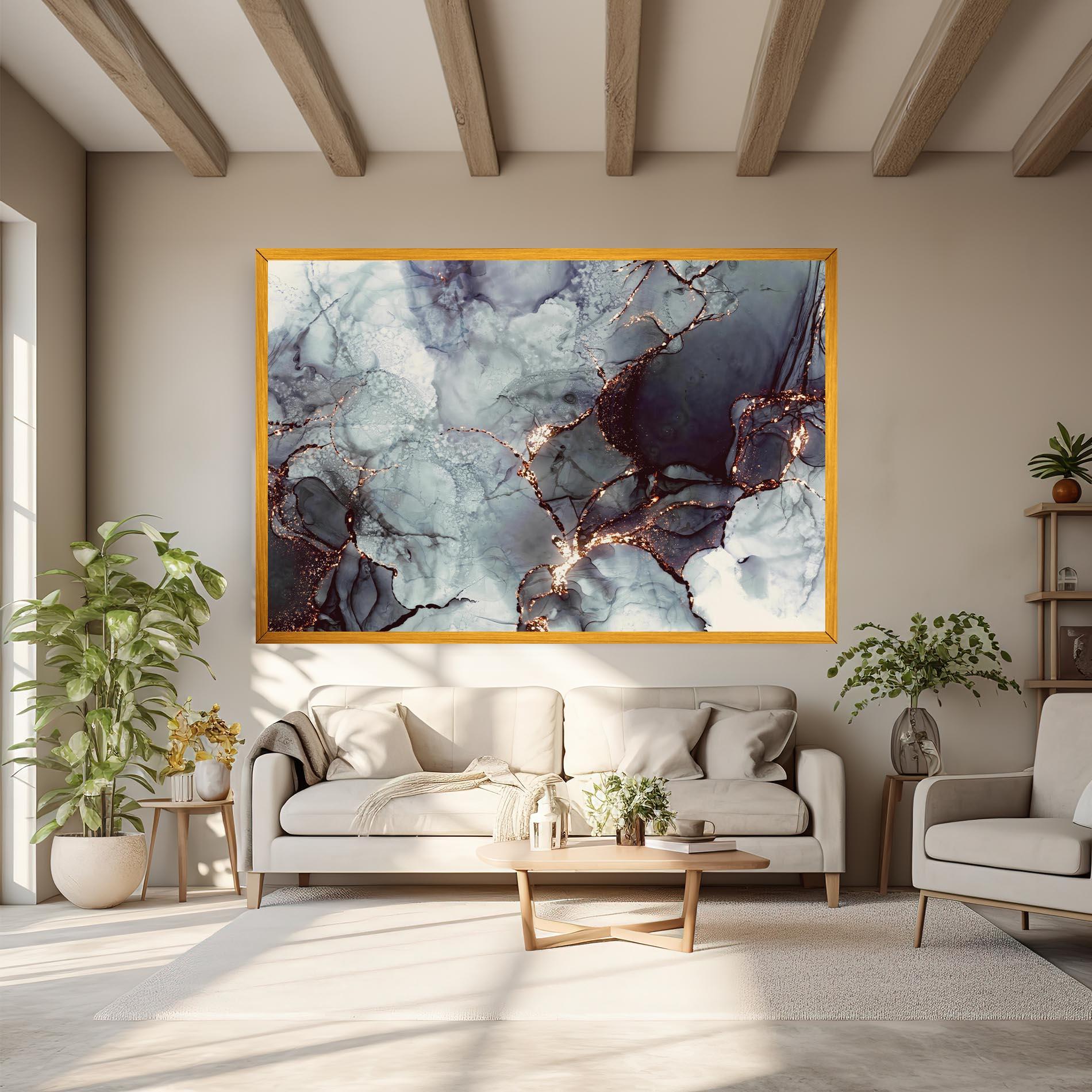 Vászonkép Abstract Gold Path mockup 6