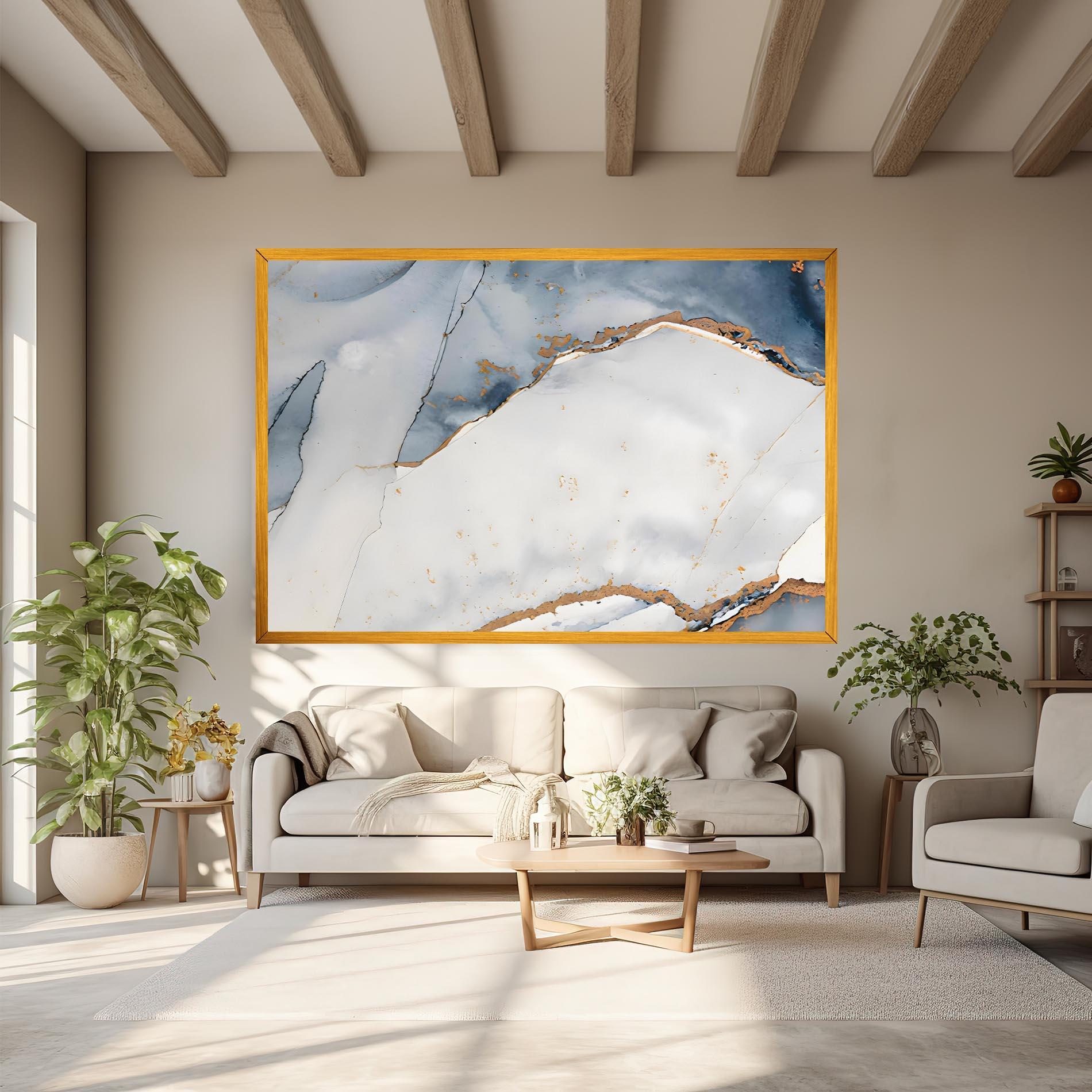 Vászonkép Blue Watercolor mockup 6