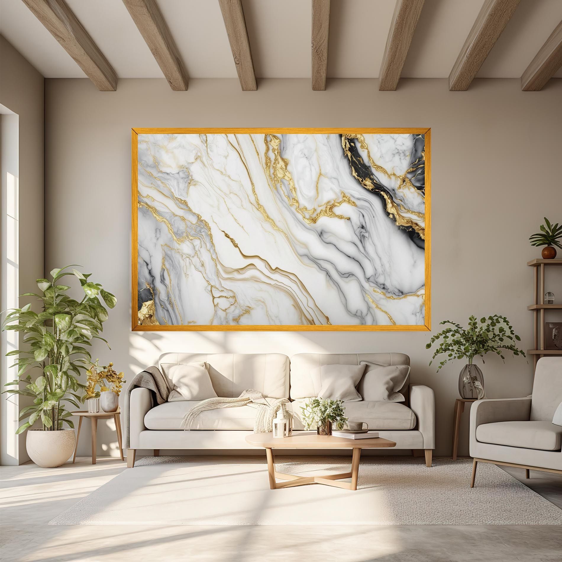 White Golden Marble mockup 6
