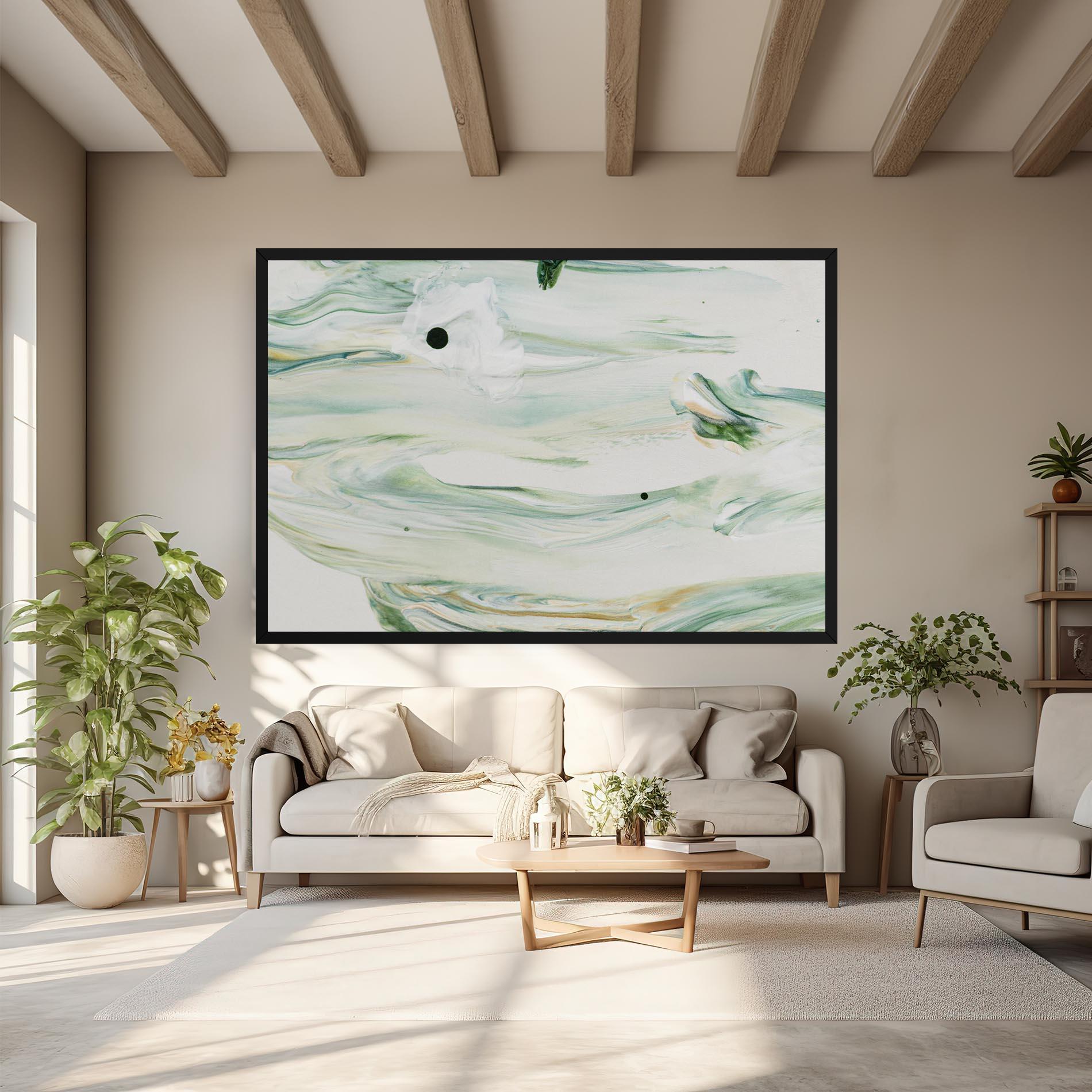 Vászonkép Light Green Painting mockup 6