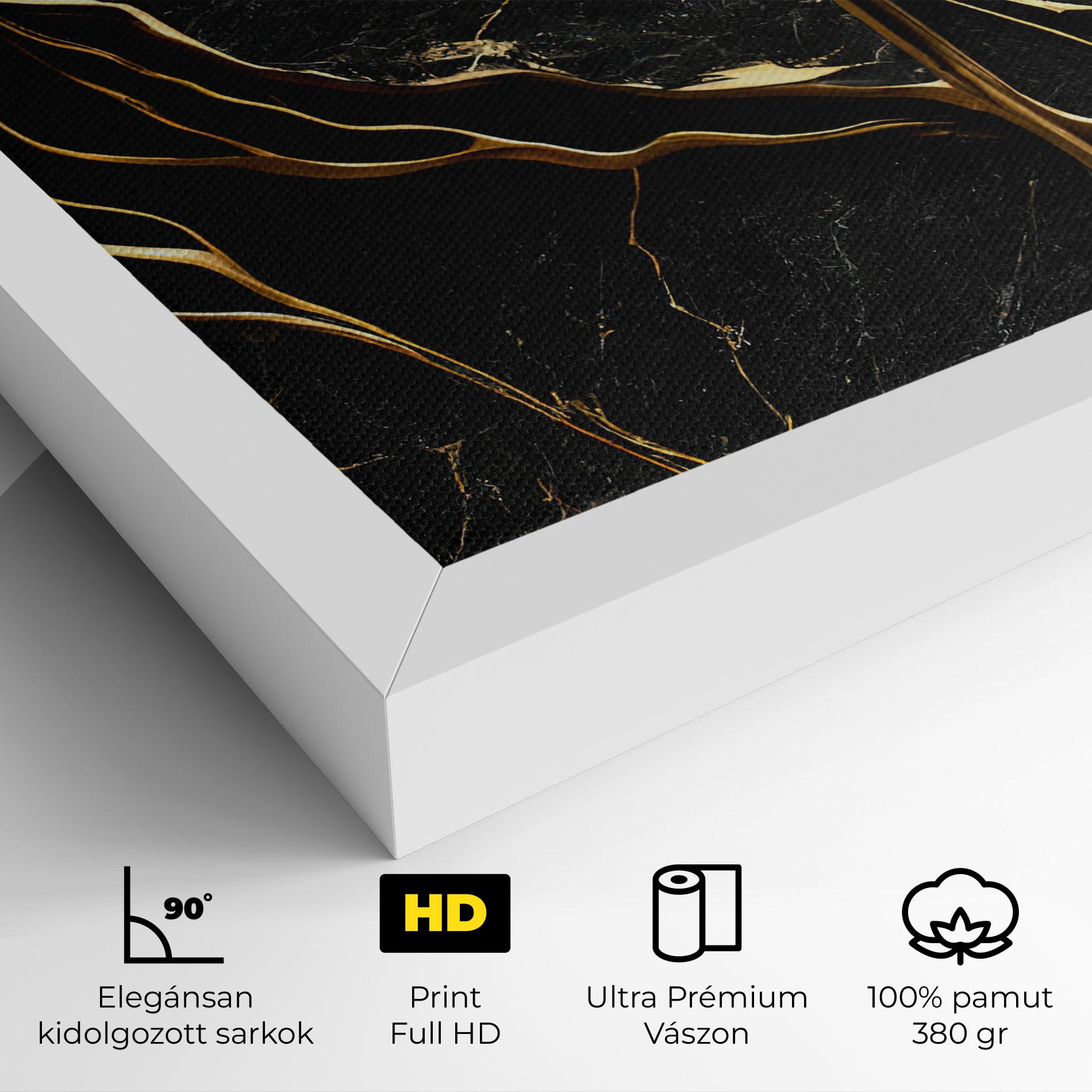 Vászonkép Black Square Marble mockup 4