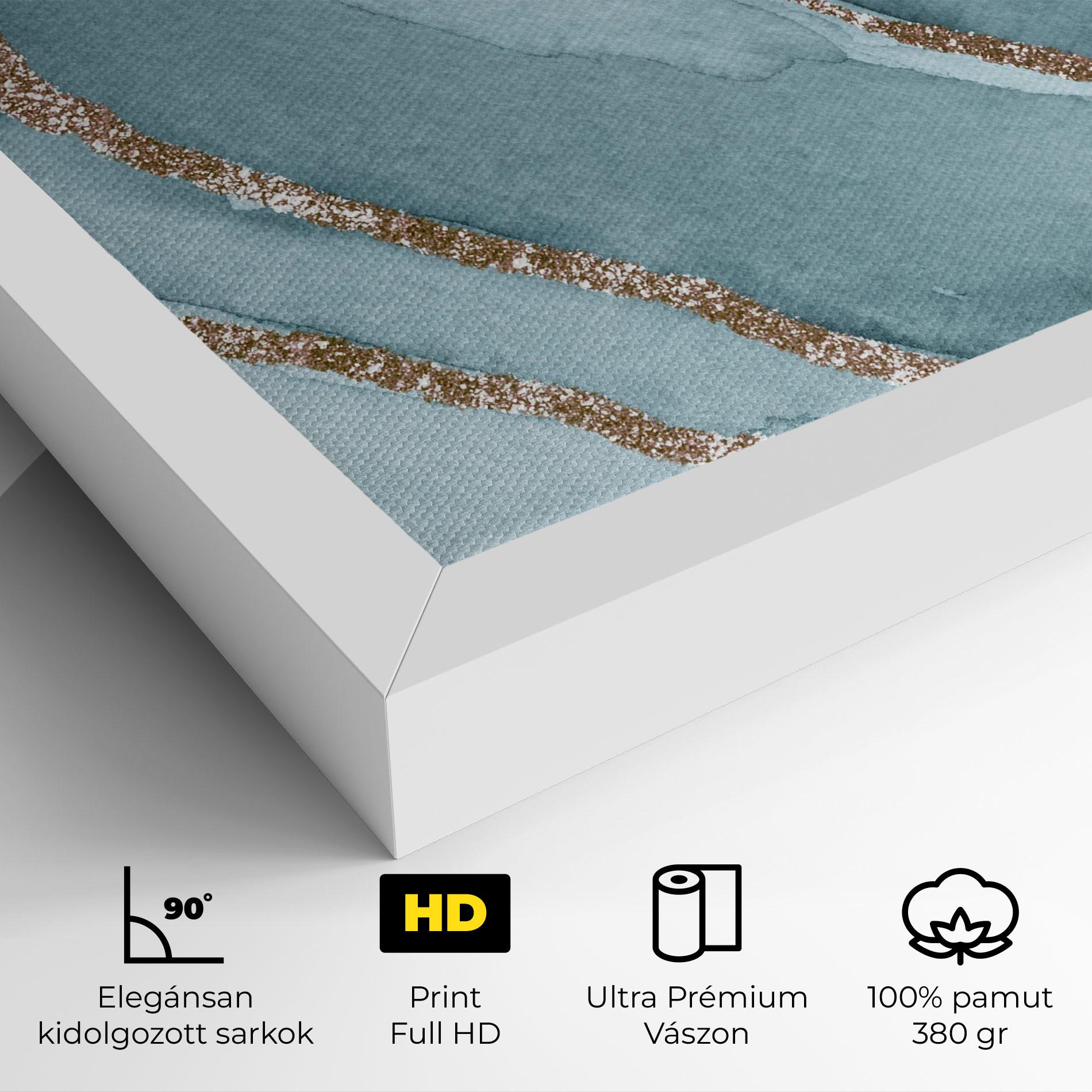 Vászonkép Blue Golden Glitter mockup 4