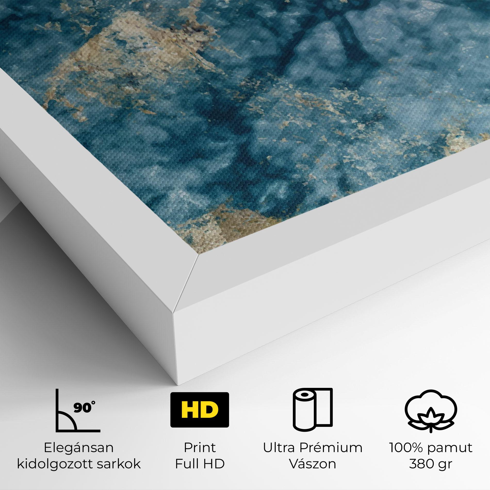 Vászonkép Blue Water Marble mockup 4