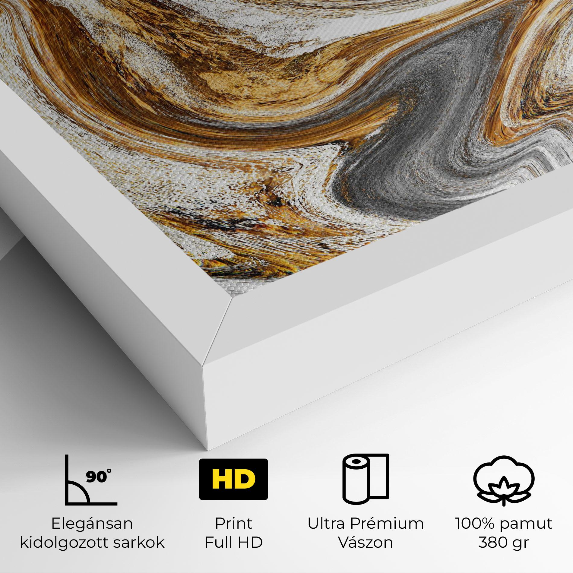 Vászonkép Gold White Liquid mockup 4