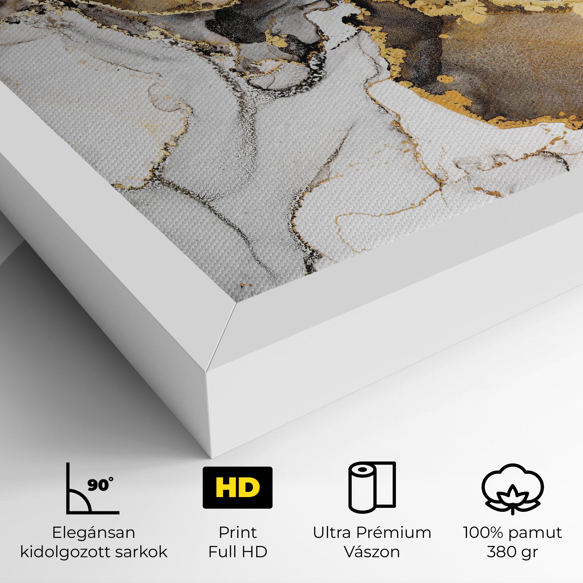 Vászonkép Golden Marble Shades mockup 4