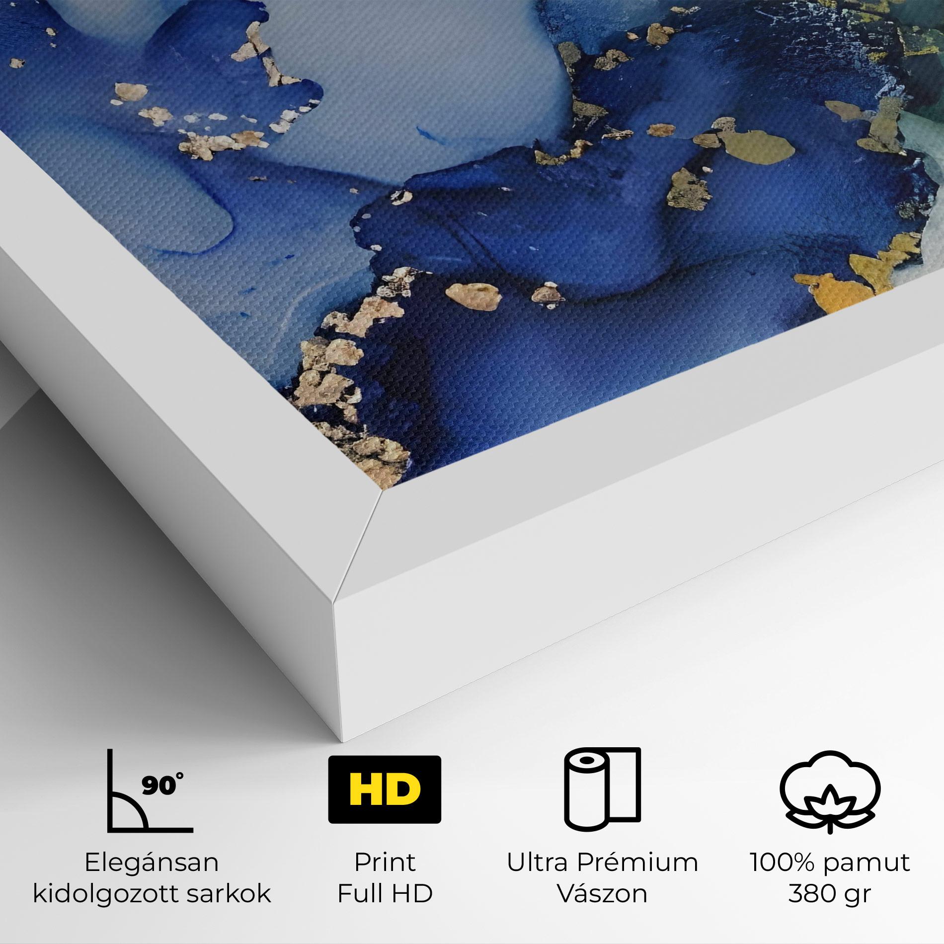 Vászonkép Green Paint Marble mockup 4