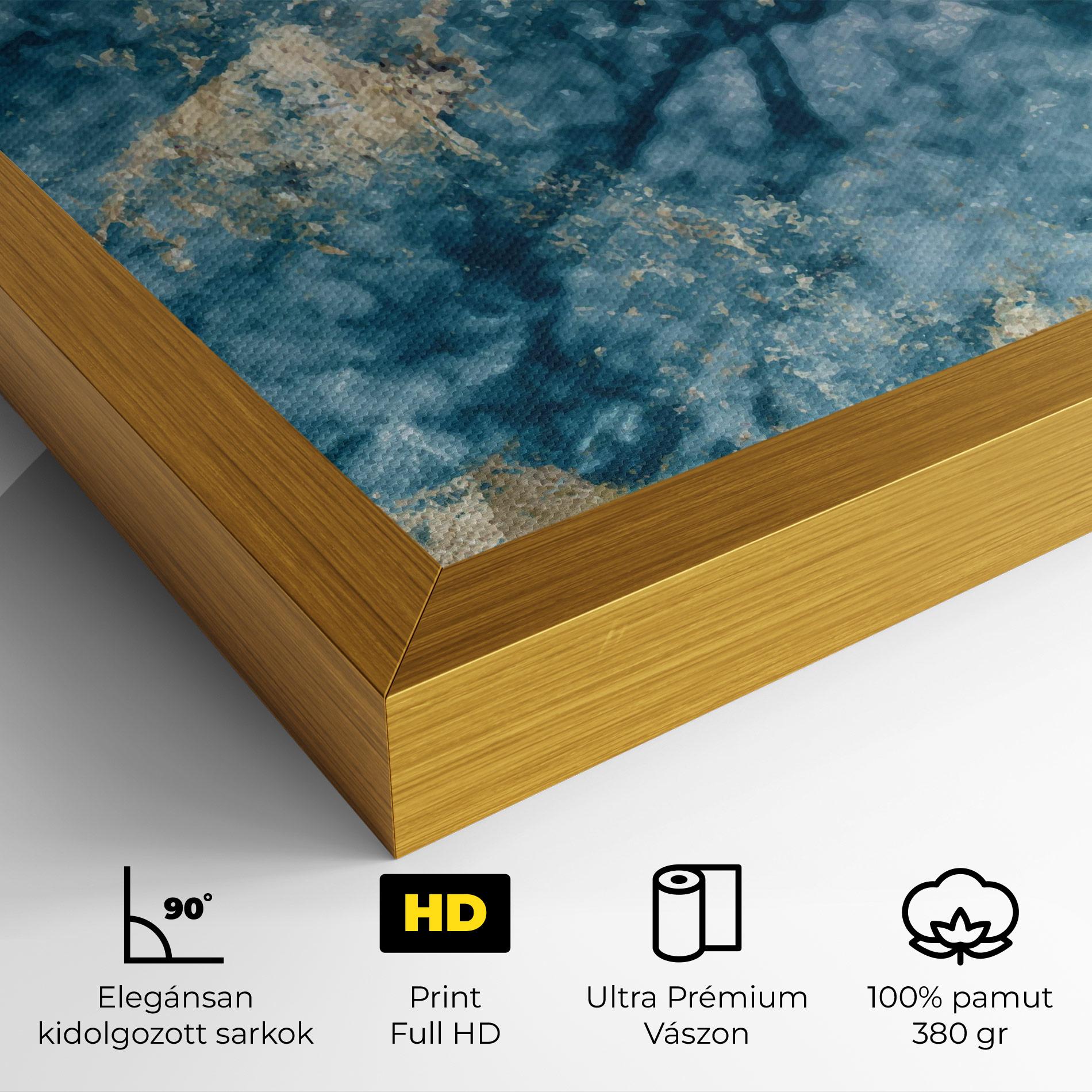 Vászonkép Blue Water Marble mockup 4