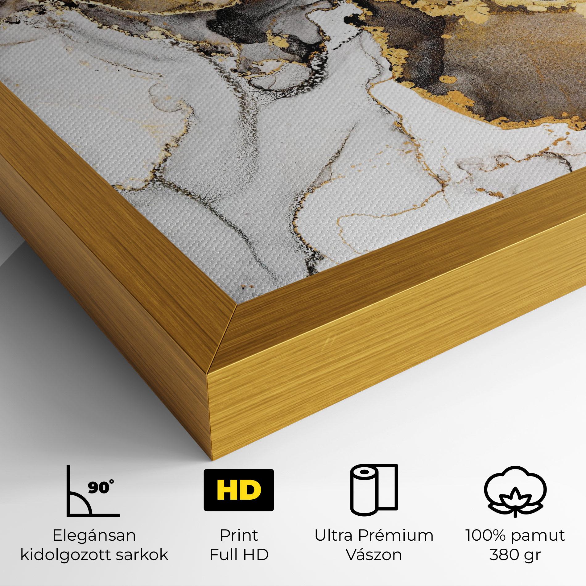 Vászonkép Golden Marble Shades mockup 4