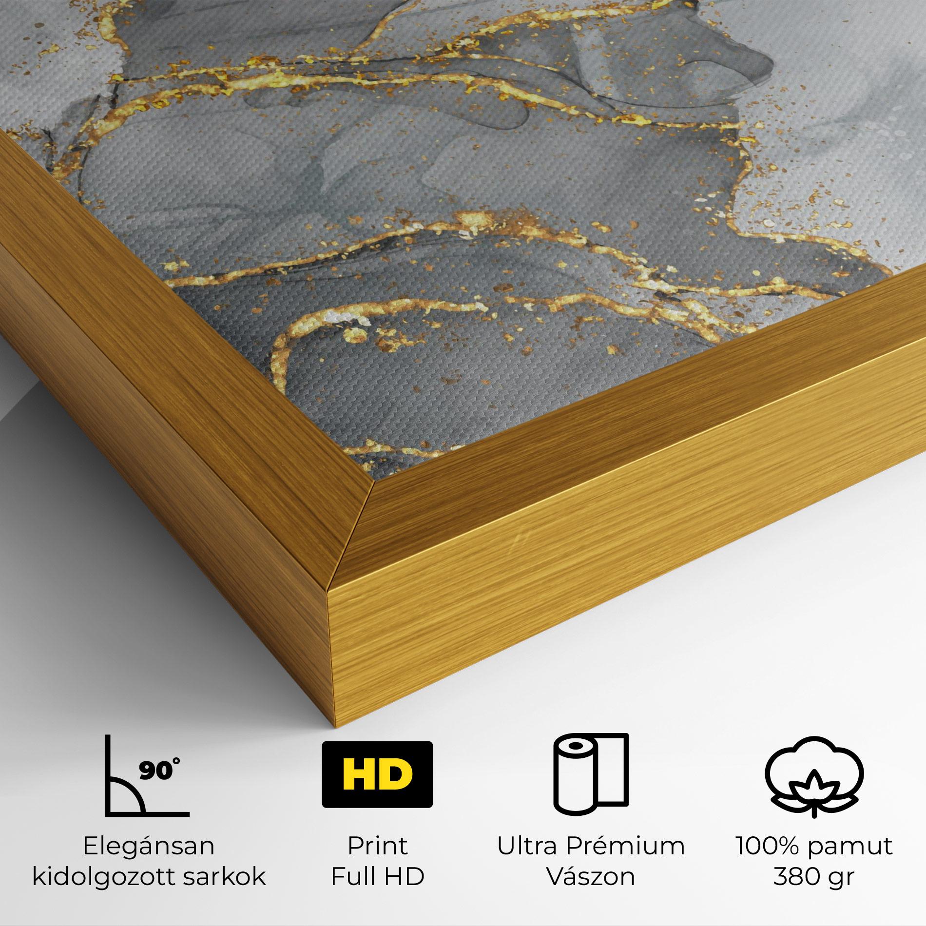 Vászonkép White Ink Marble mockup 4