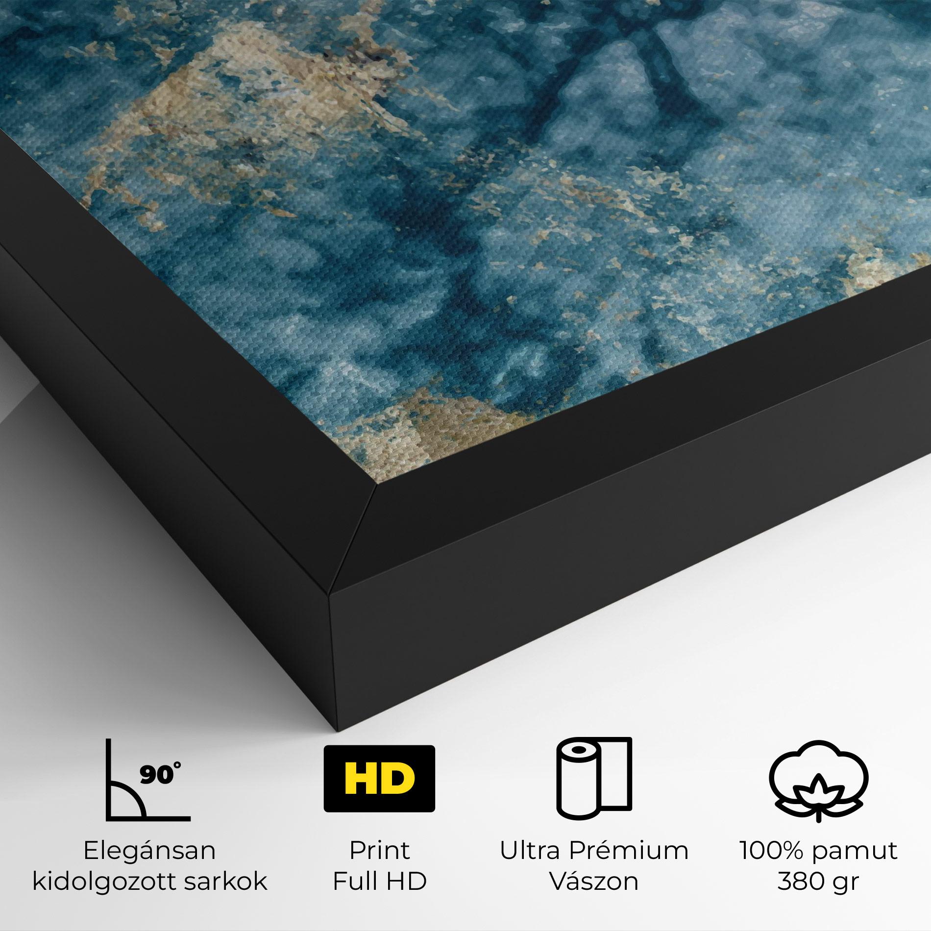 Vászonkép Blue Water Marble mockup 4