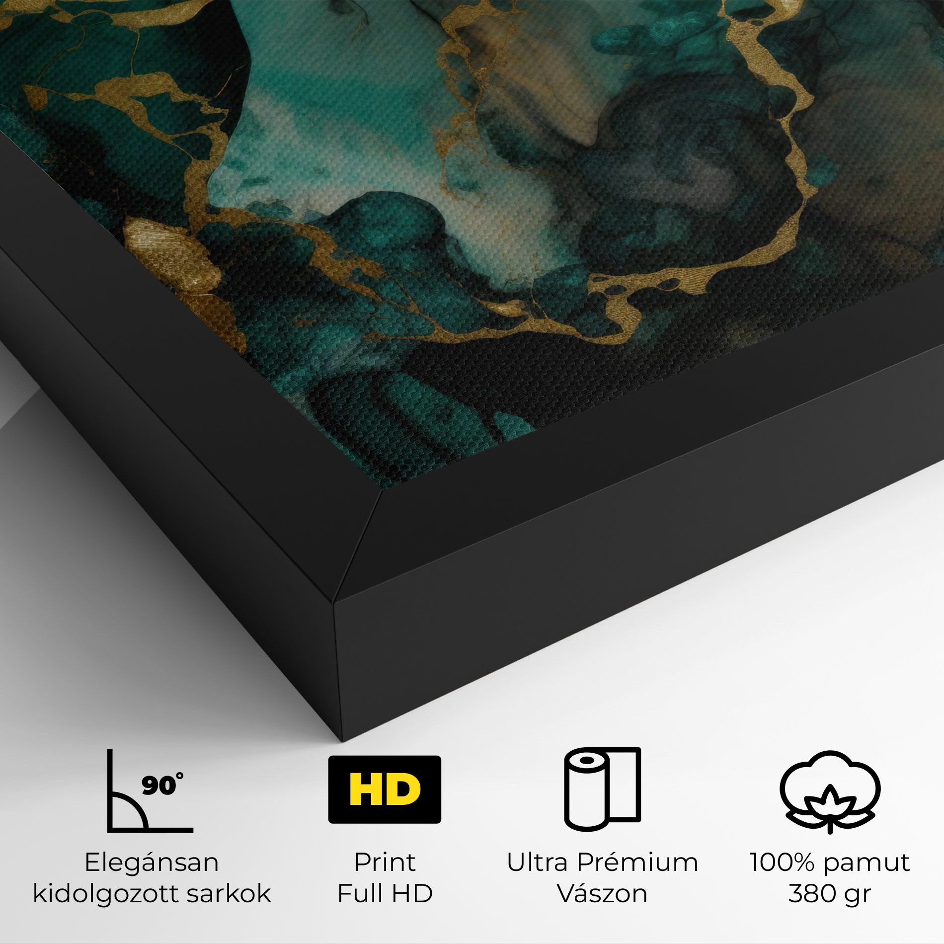 Dark Green Golden Marble mockup 4