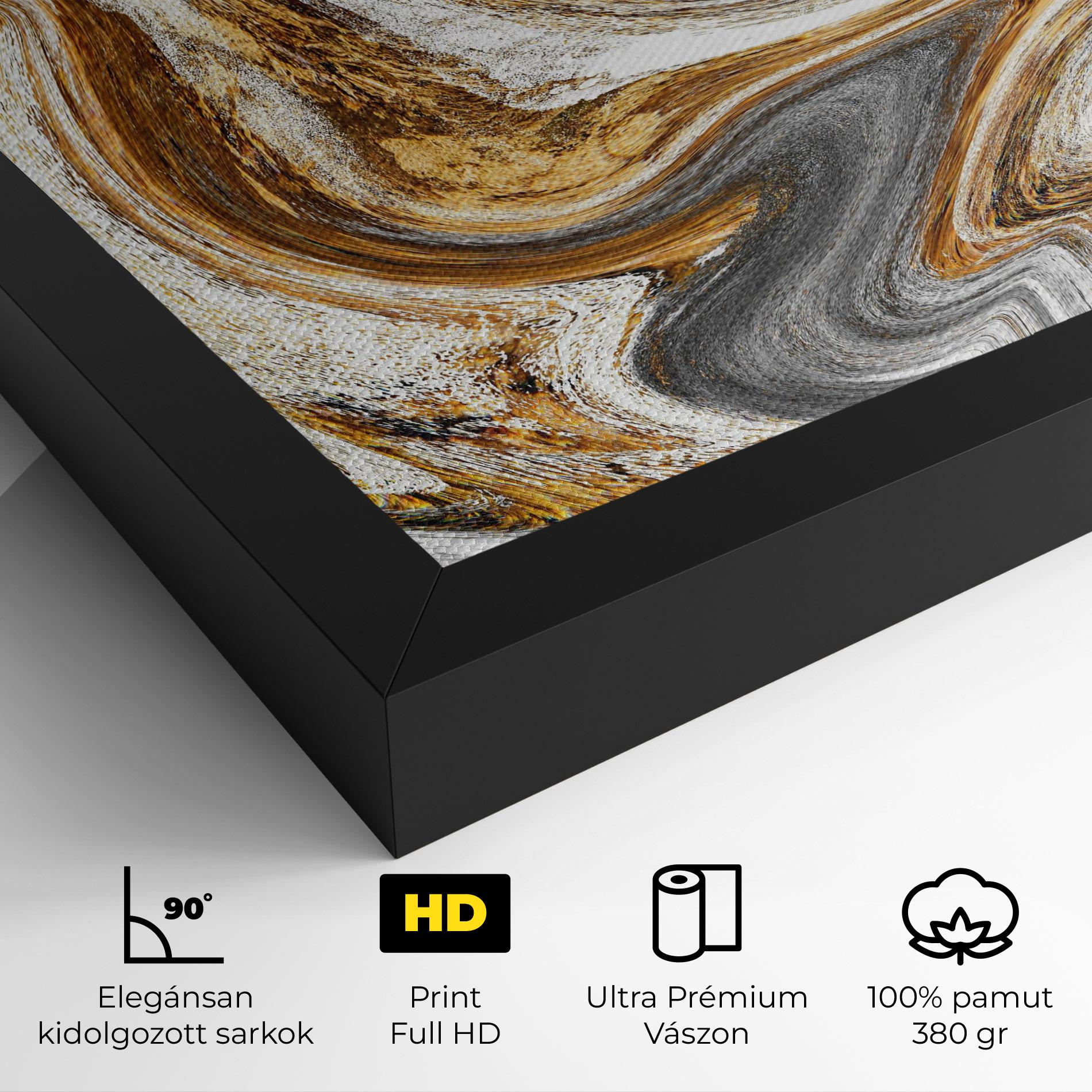 Vászonkép Gold White Liquid mockup 4