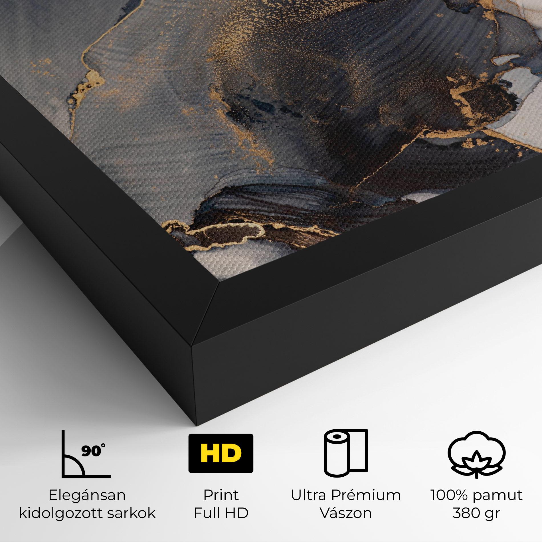 Vászonkép Golden Abstract Marble mockup 4