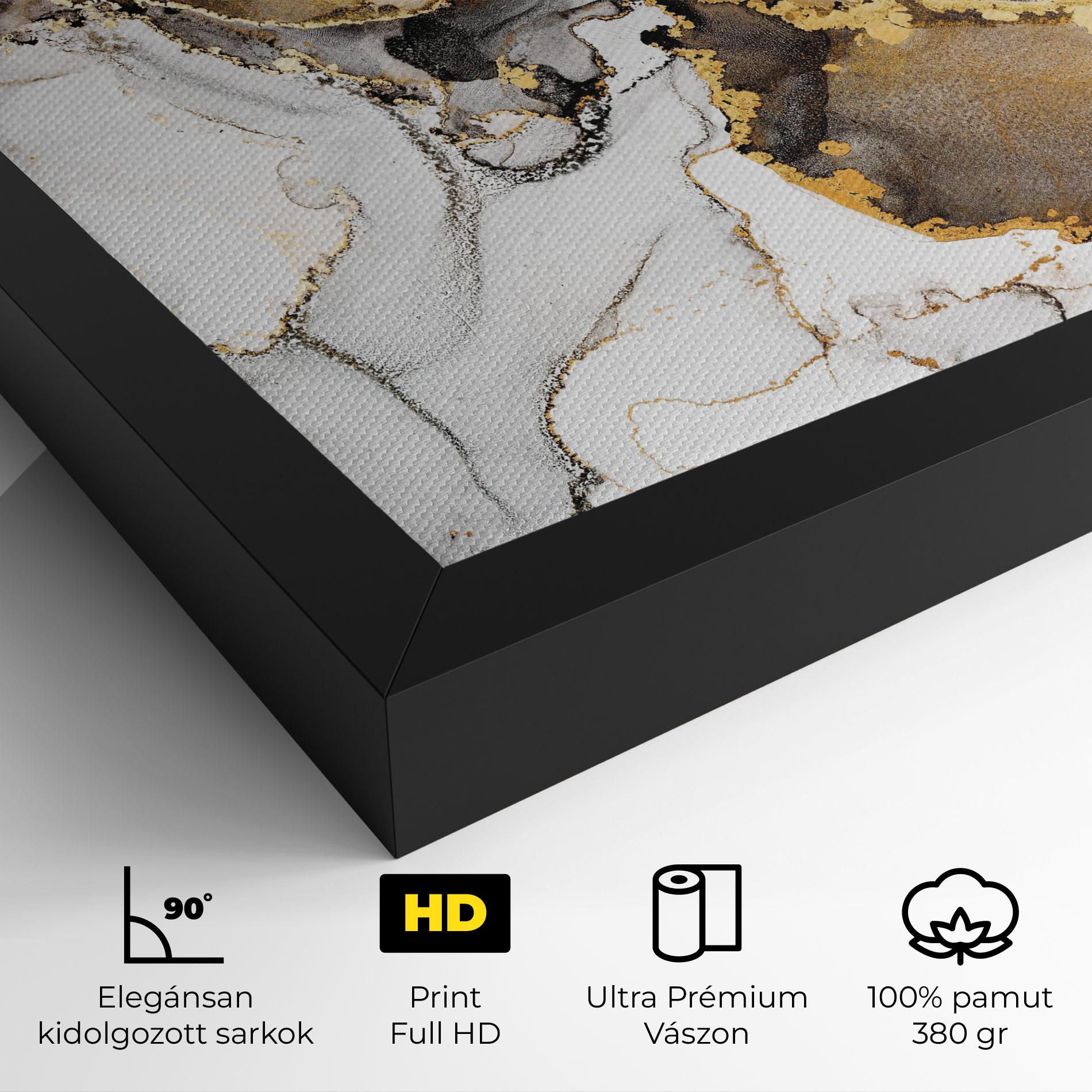 Vászonkép Golden Marble Shades mockup 4