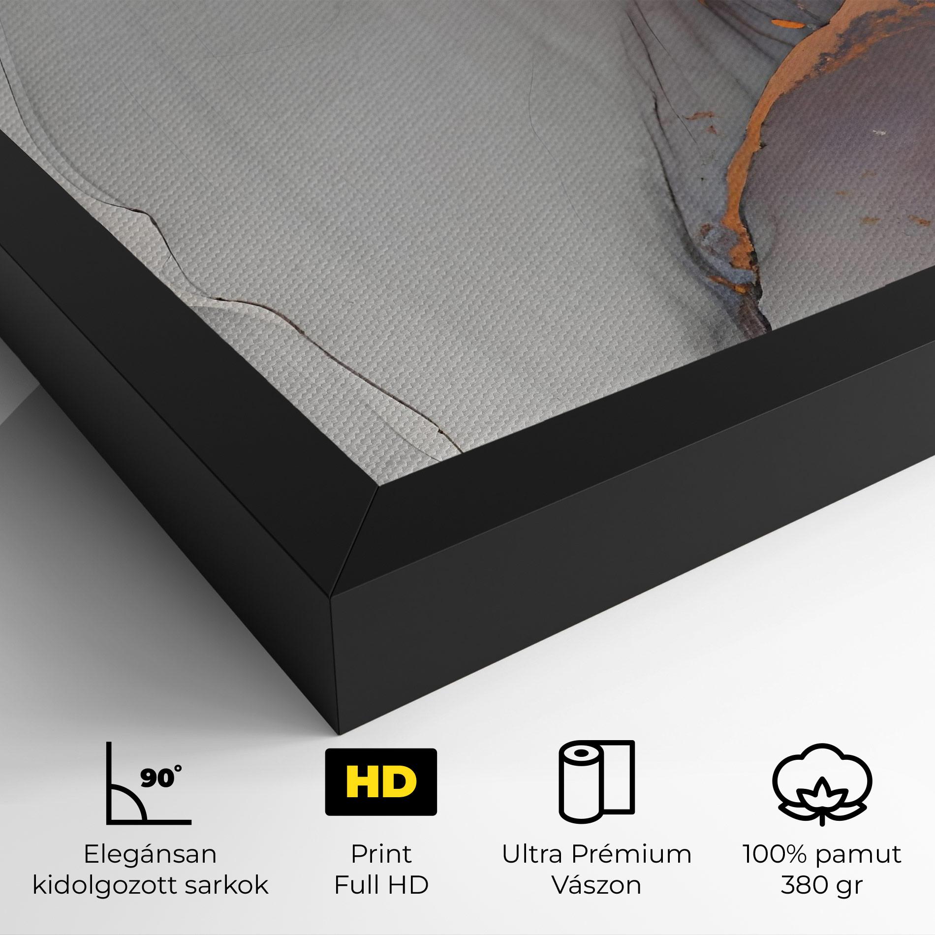 Vászonkép Grey Pink Liquid Marble mockup 4