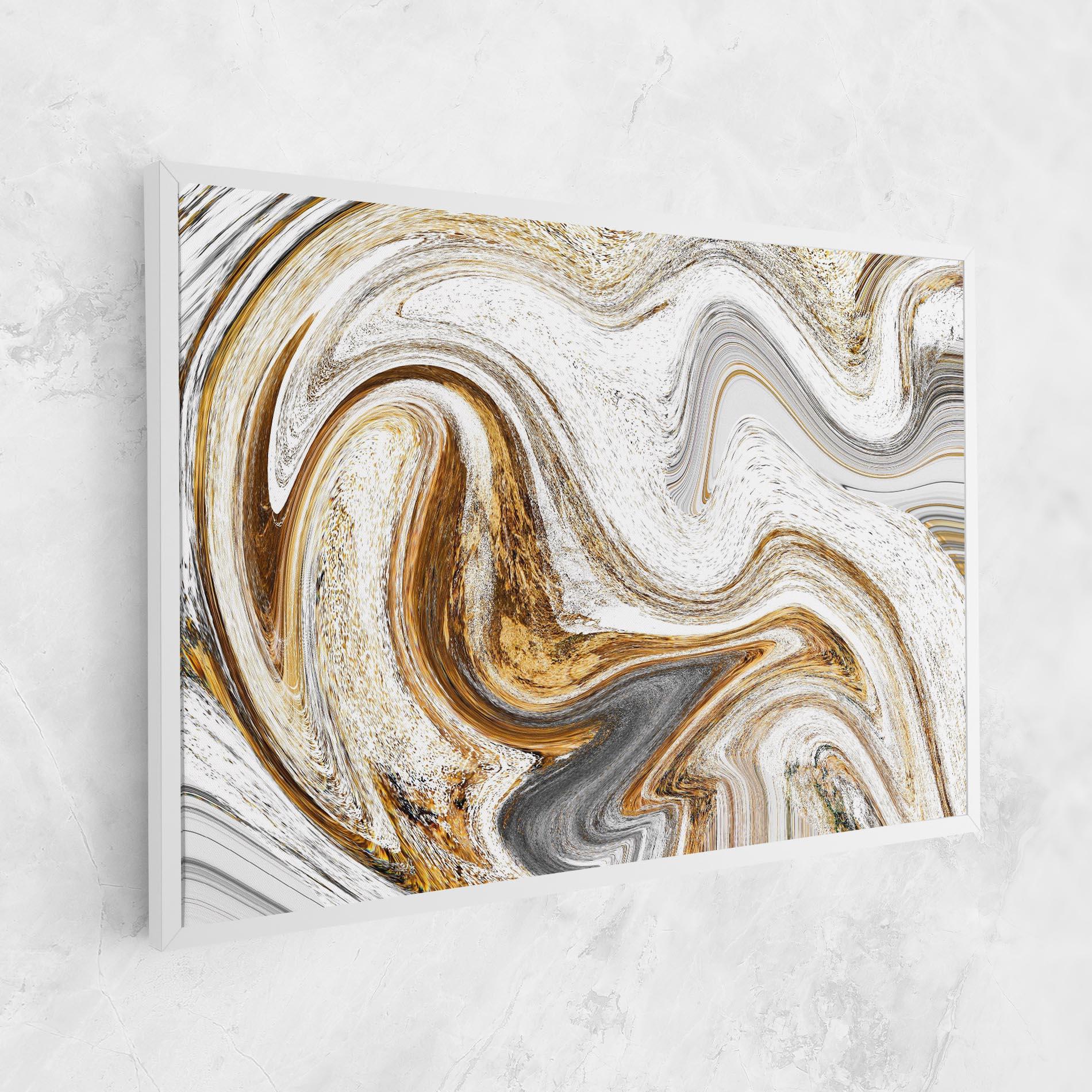 Vászonkép Gold White Liquid mockup 1