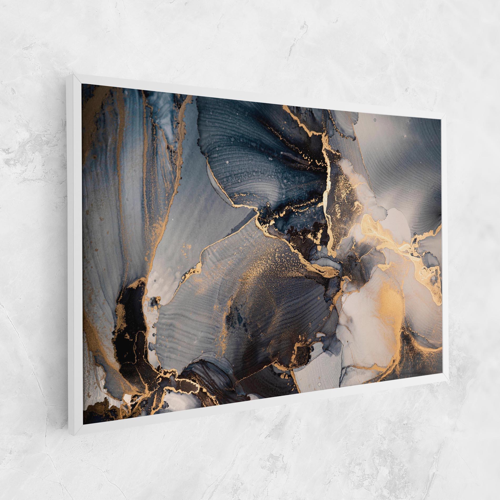 Vászonkép Golden Abstract Marble mockup 1