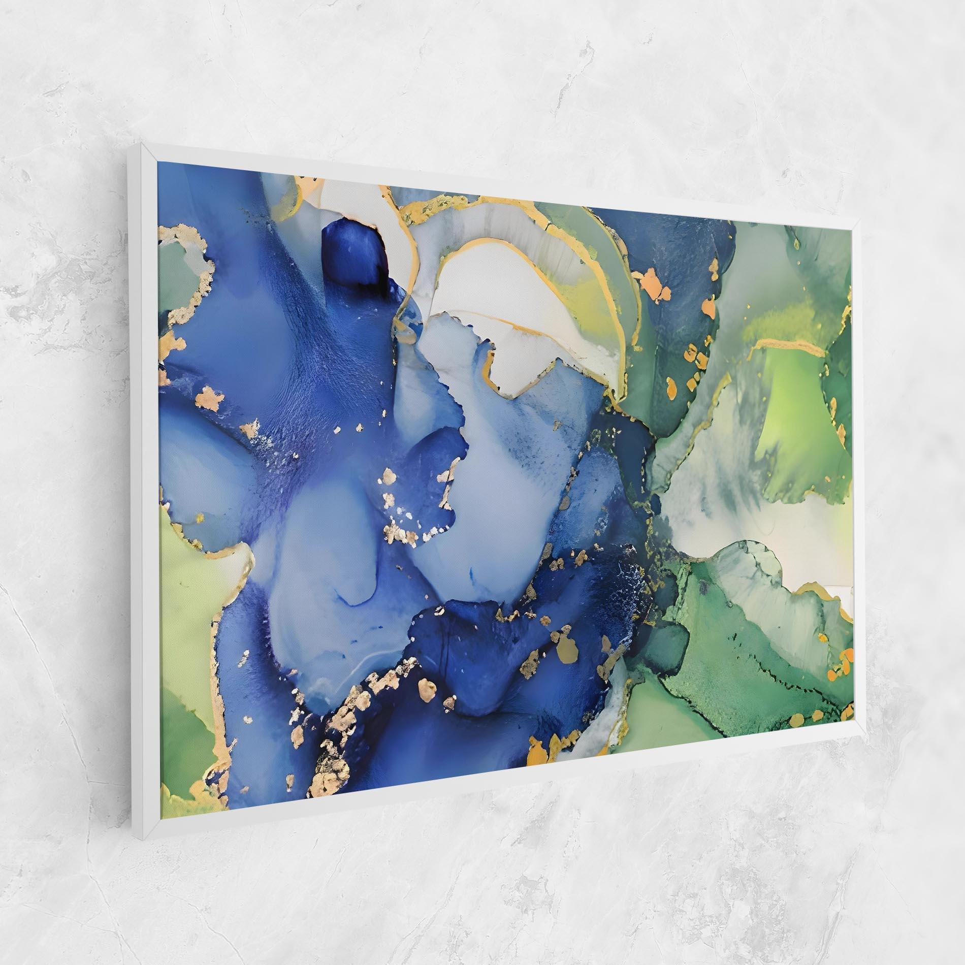Vászonkép Green Paint Marble mockup 1