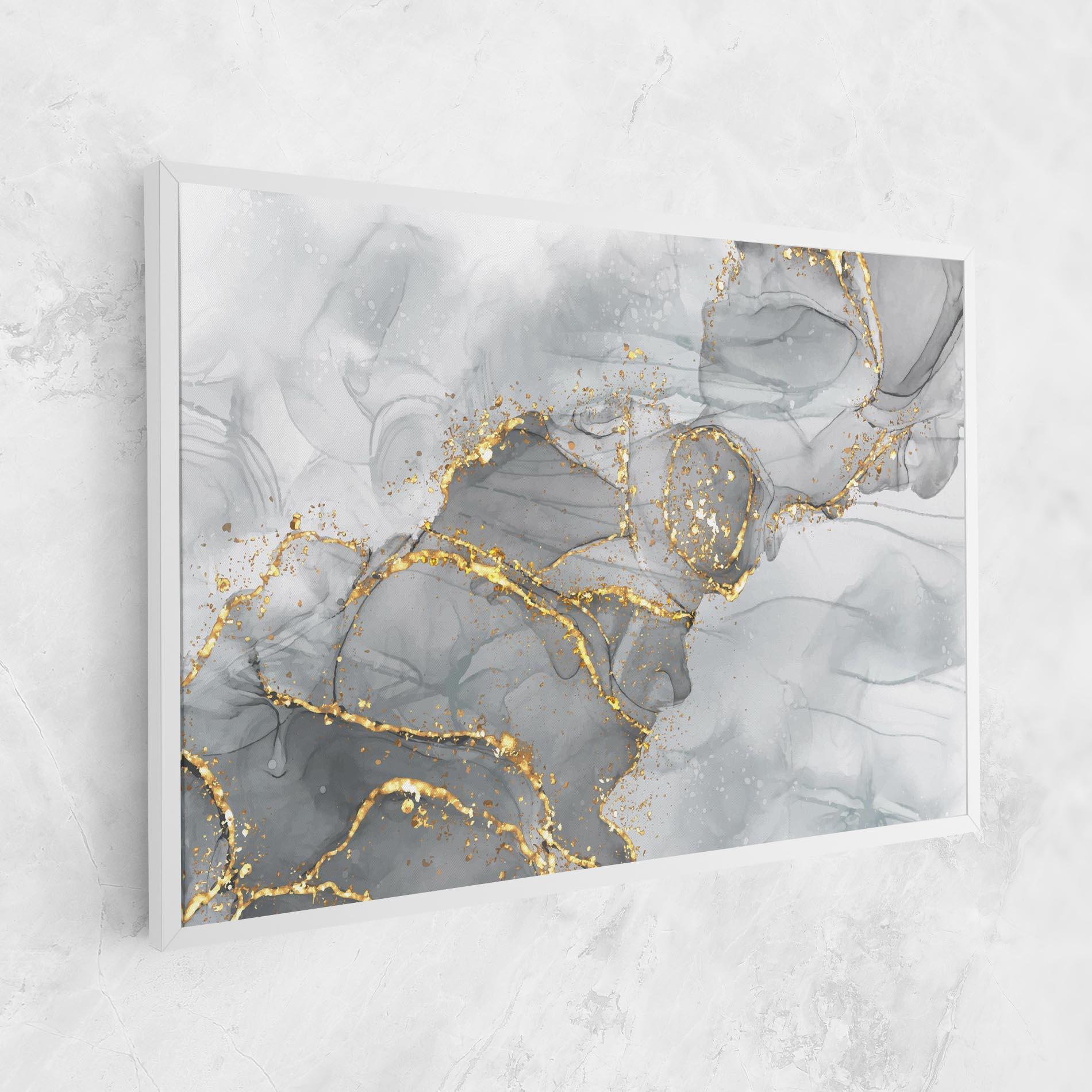 Vászonkép White Ink Marble mockup 1