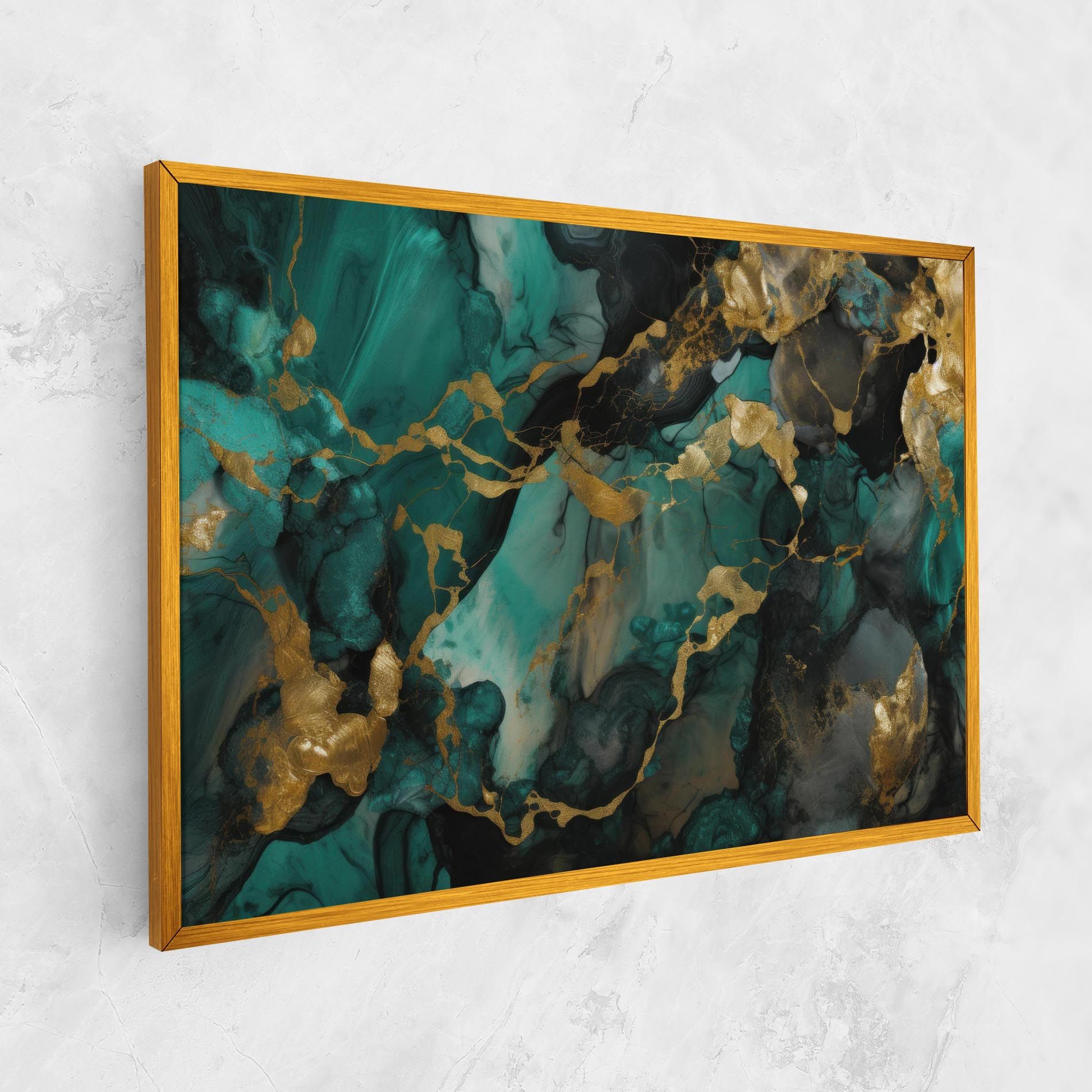 Dark Green Golden Marble mockup 1