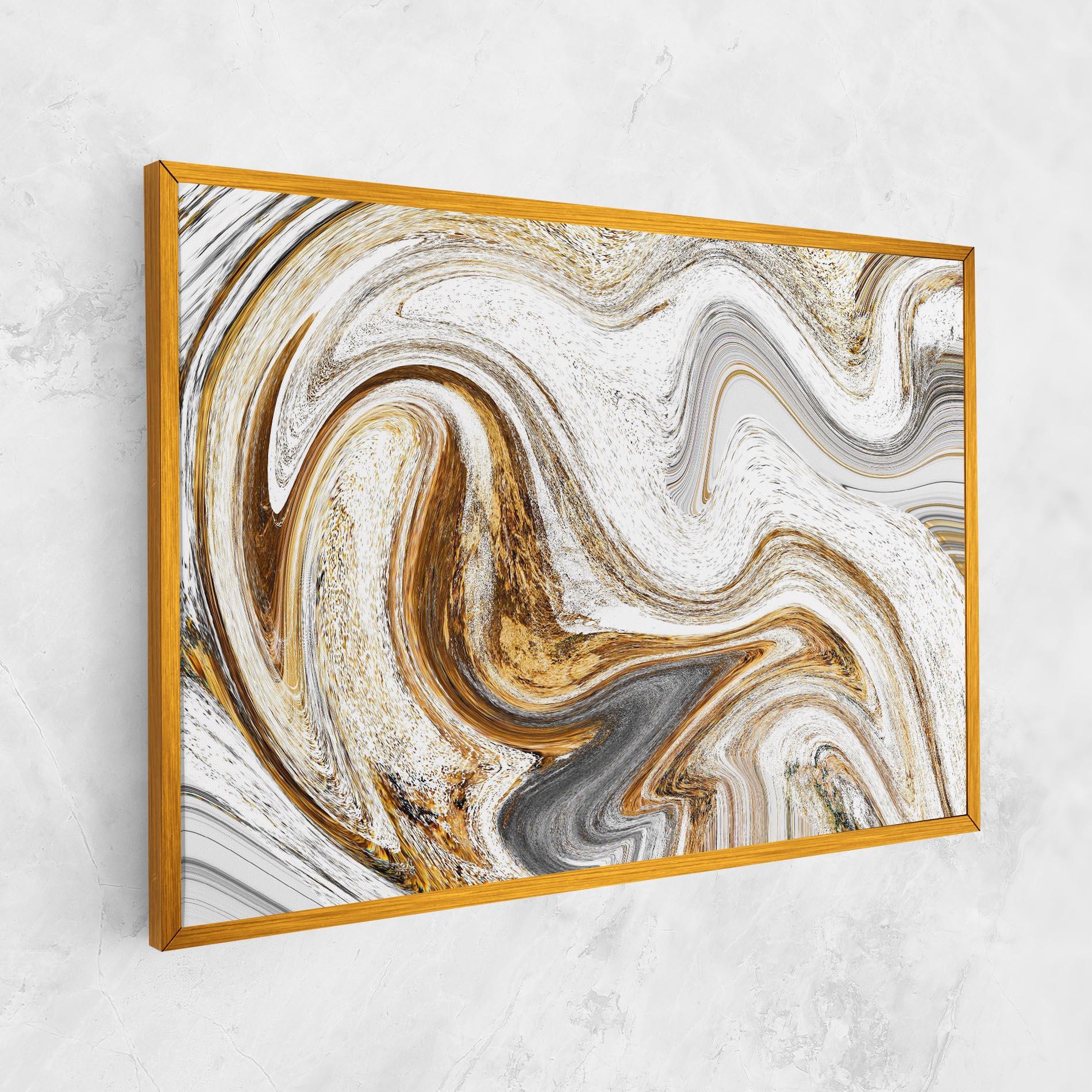 Vászonkép Gold White Liquid mockup 1
