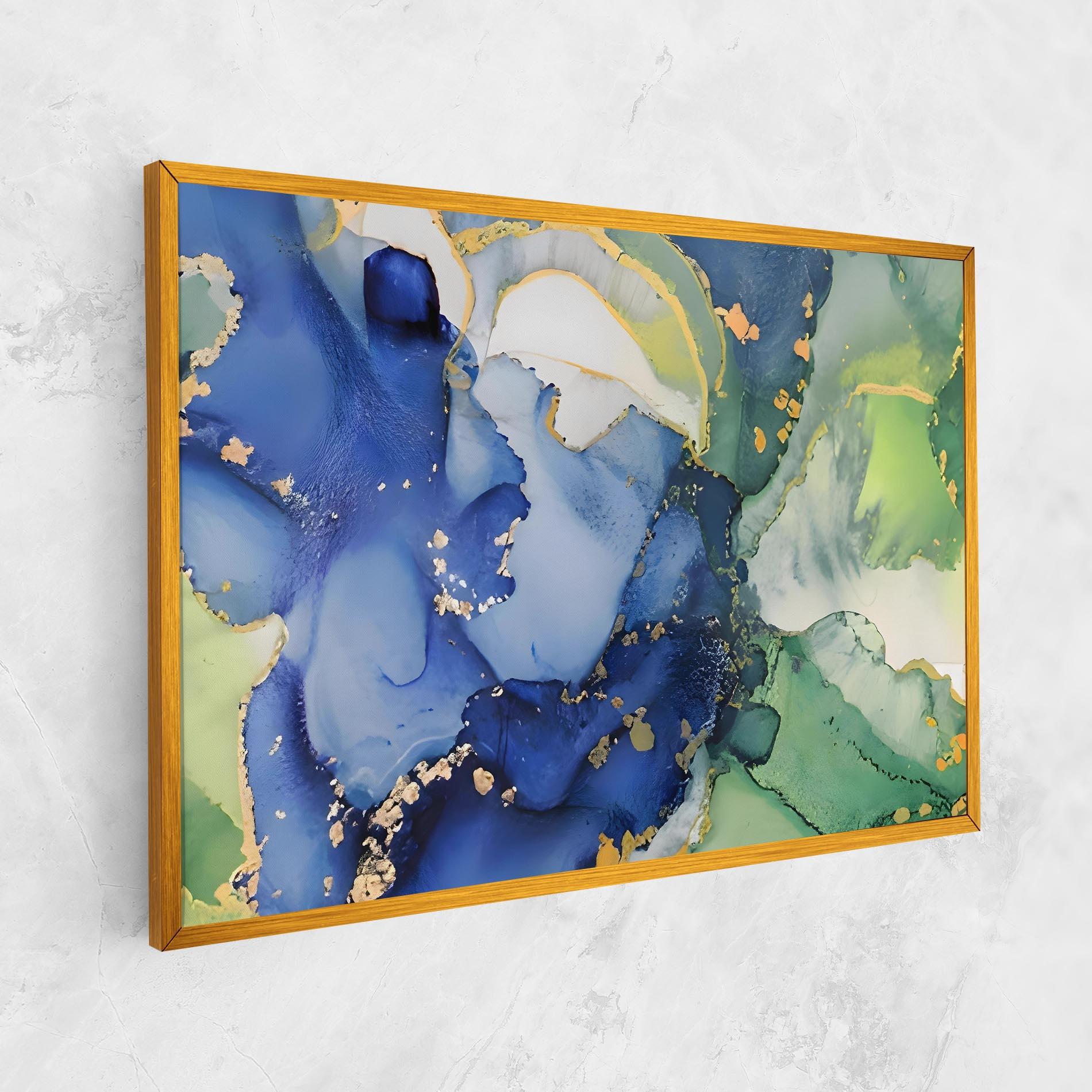 Vászonkép Green Paint Marble mockup 1