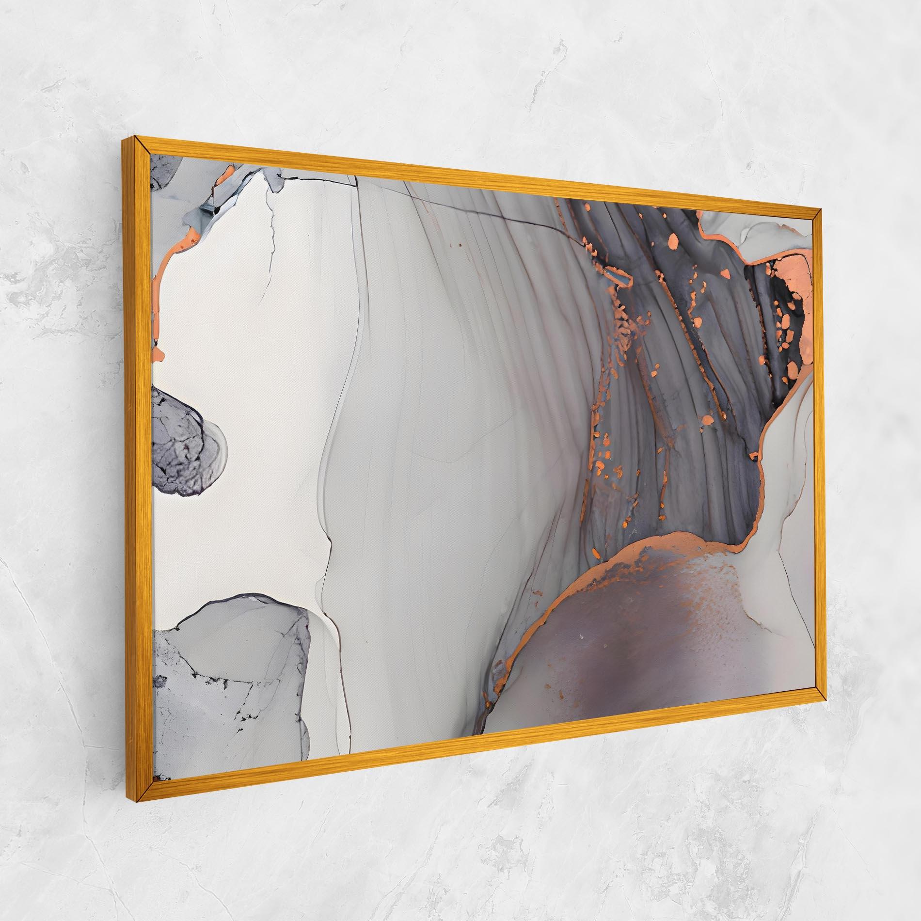 Vászonkép Grey Pink Liquid Marble mockup 1