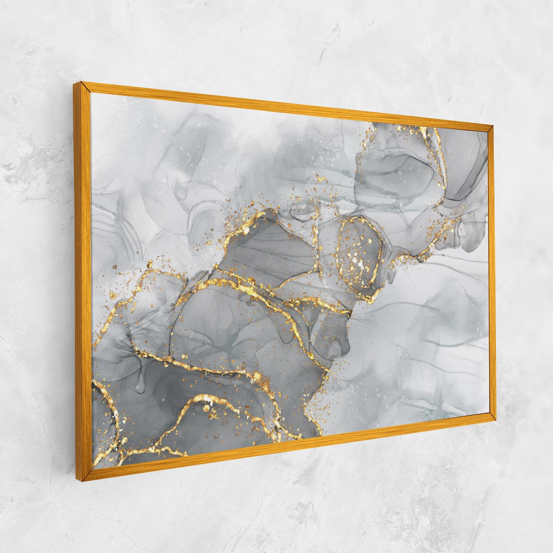 Vászonkép White Ink Marble mockup 1